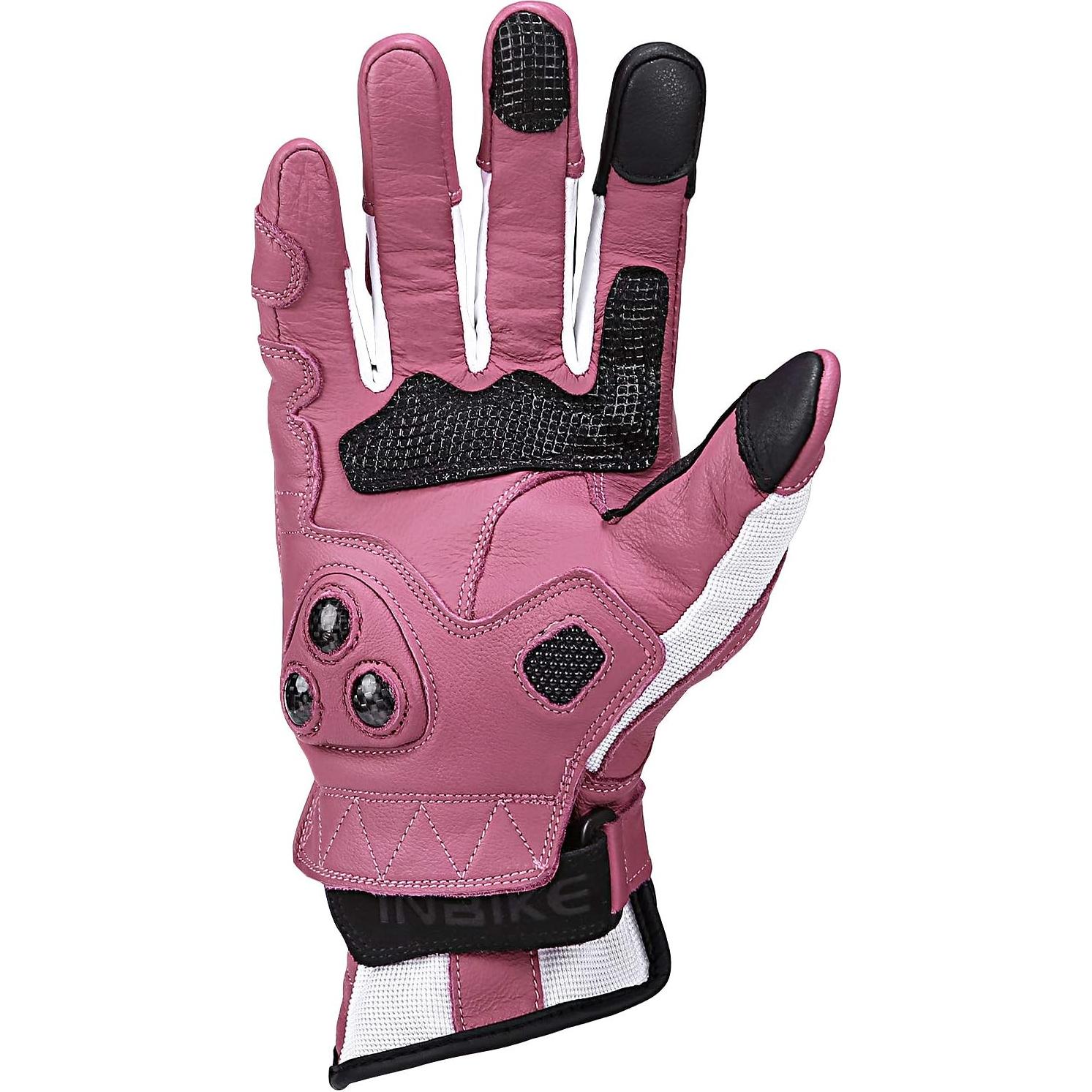 Guantes de motocicleta INBIKE Rosa XS con nudillos duros