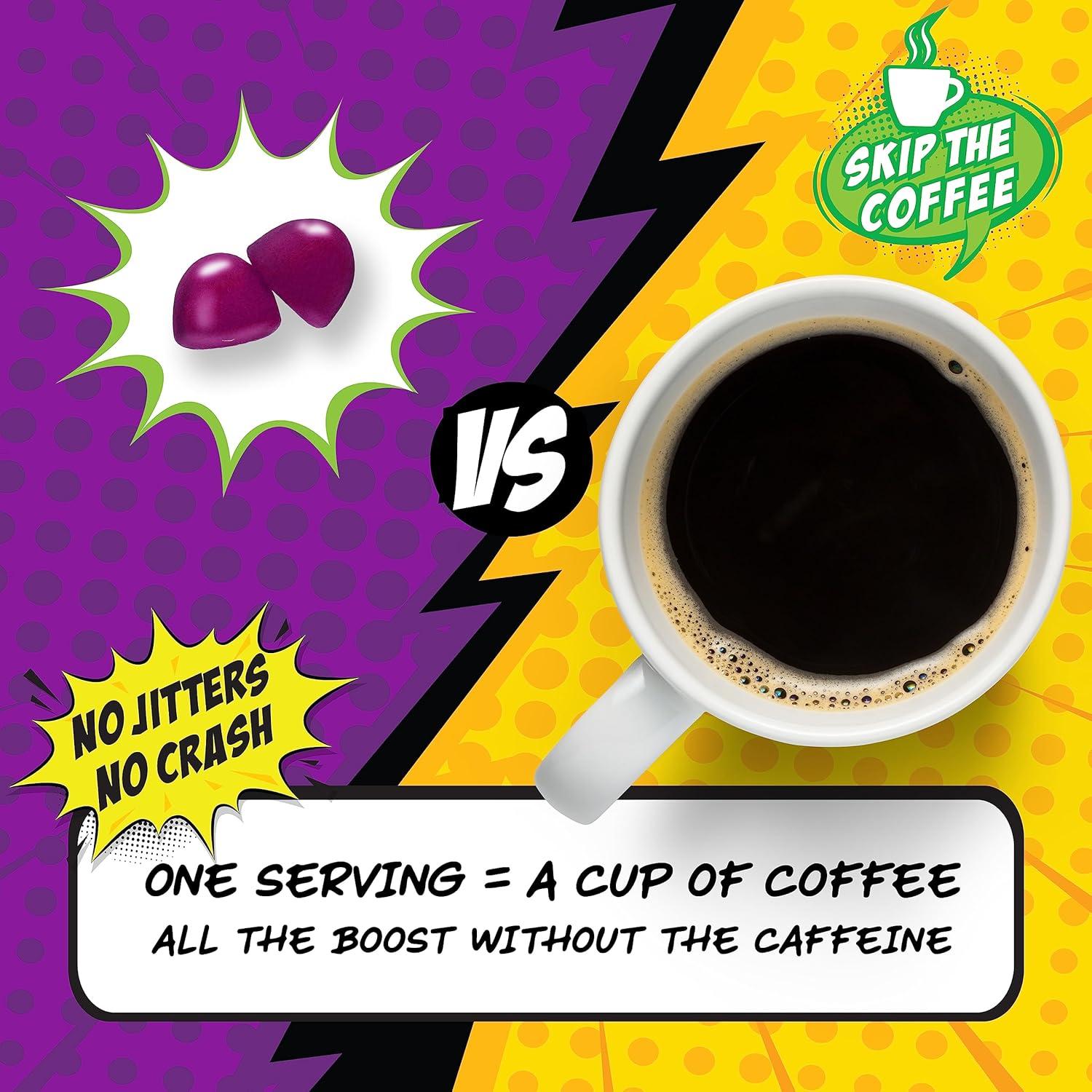 Gomitas Energéticas Nutramin Energy Boost - 90 unidades, Sin Azúcar, Veganas, B12, Ashwagandha