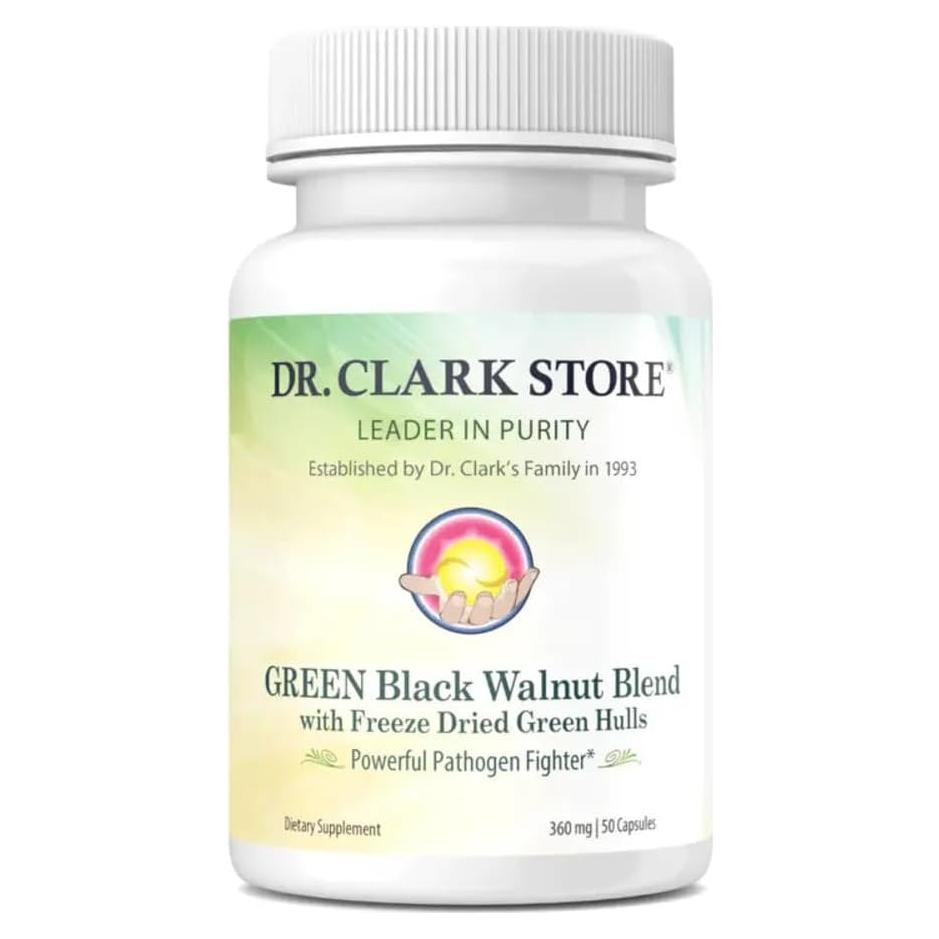 Suplemento Liofilizado Cáscara de Nuez Negra Dr Clark 360mg - 50 Cápsulas