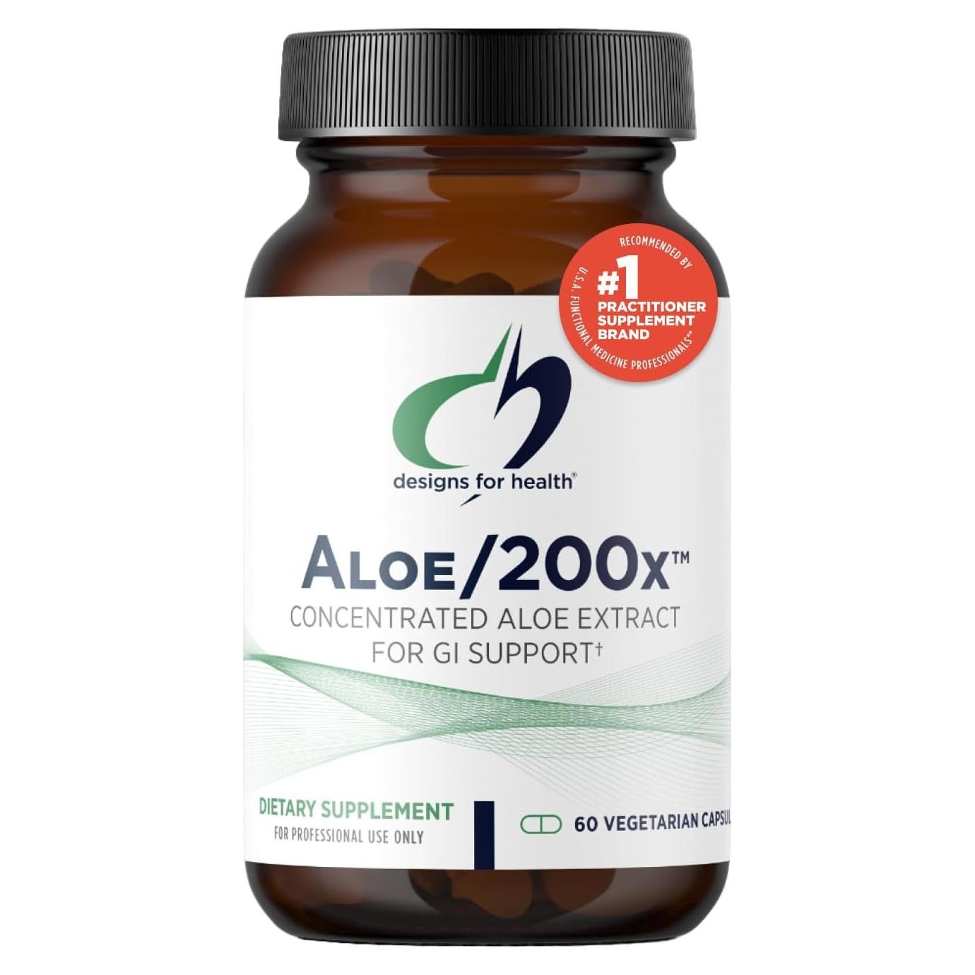 Suplemento de Aloe Vera 200x - Diseños para la Salud - 60 Cápsulas Vegetarianas