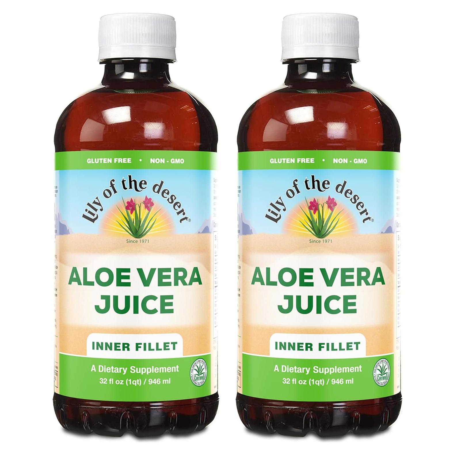 Jugo de Aloe Vera Orgánico Lily Of The Desert 946 ml x2 - Salud Digestiva