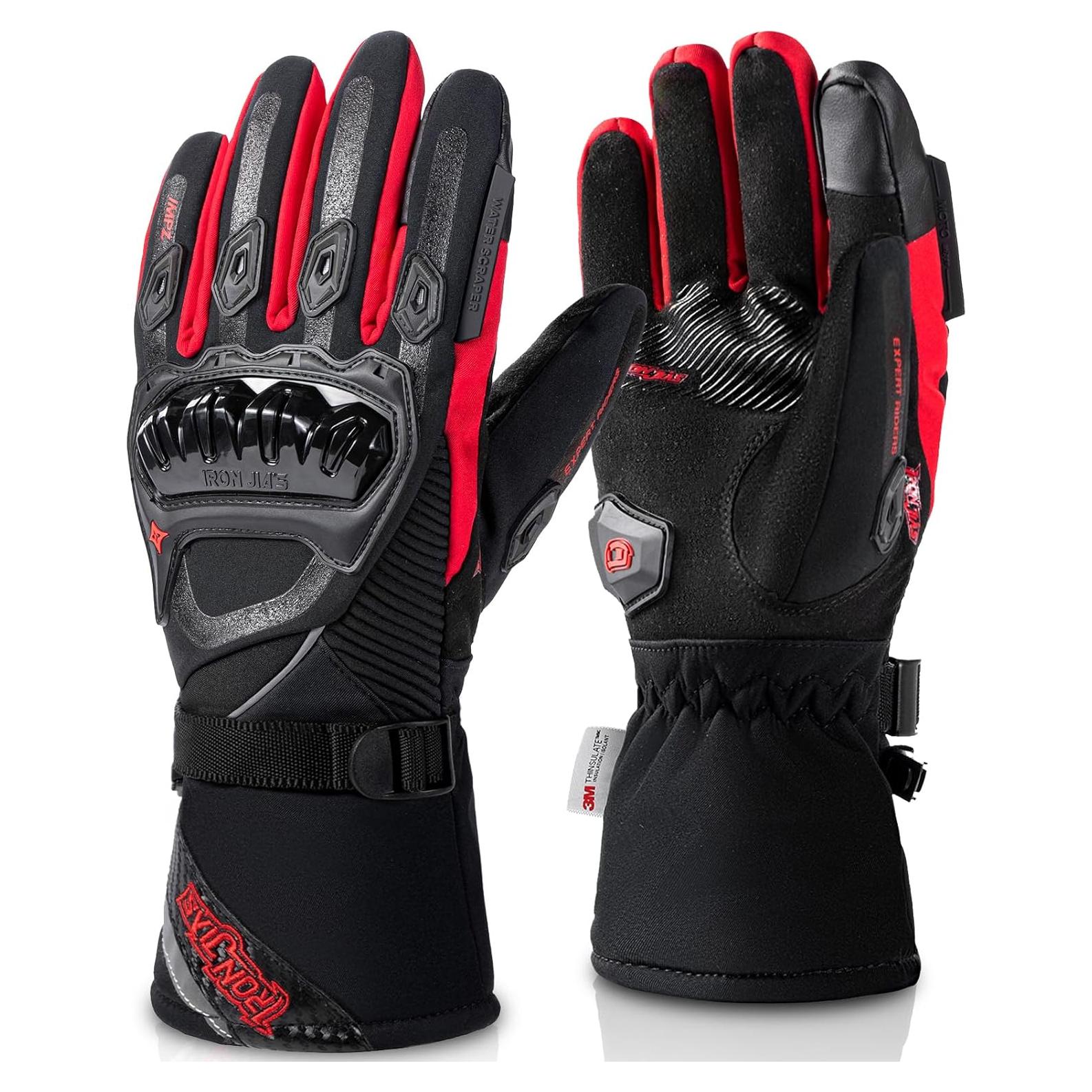 Guantes de Motocicleta IRON JIA'S Invierno Térmicos Impermeables M