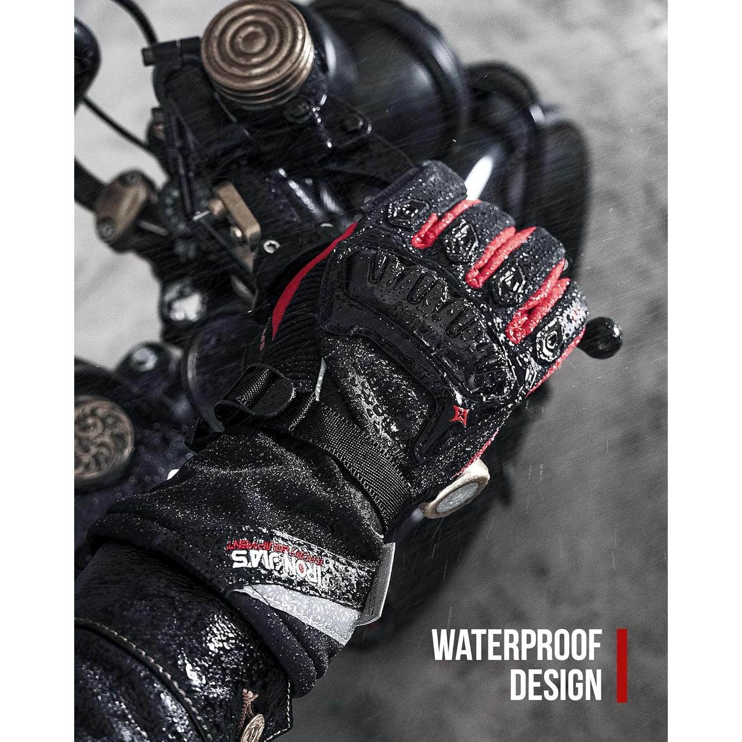 Guantes de Motocicleta IRON JIA'S Invierno Térmicos Impermeables M