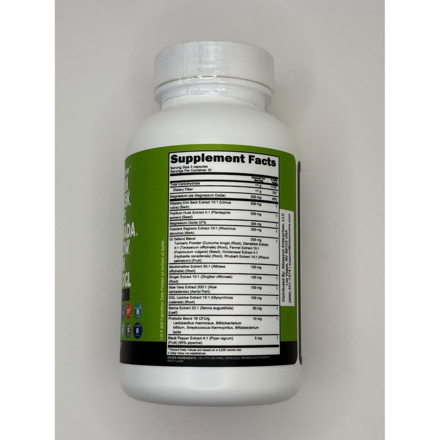 Suplemento Digestivo Clean Nutraceuticals con Probioticos y Aloe Vera