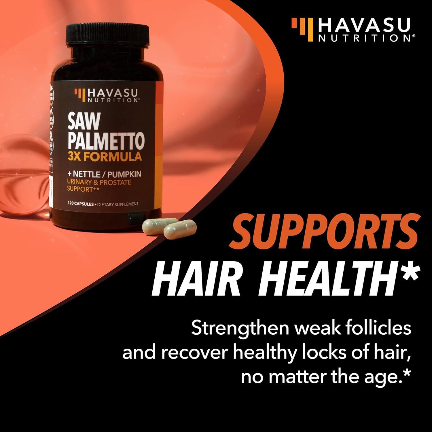 Suplemento Vegano Saw Palmetto Havasu 120 Cápsulas 3X