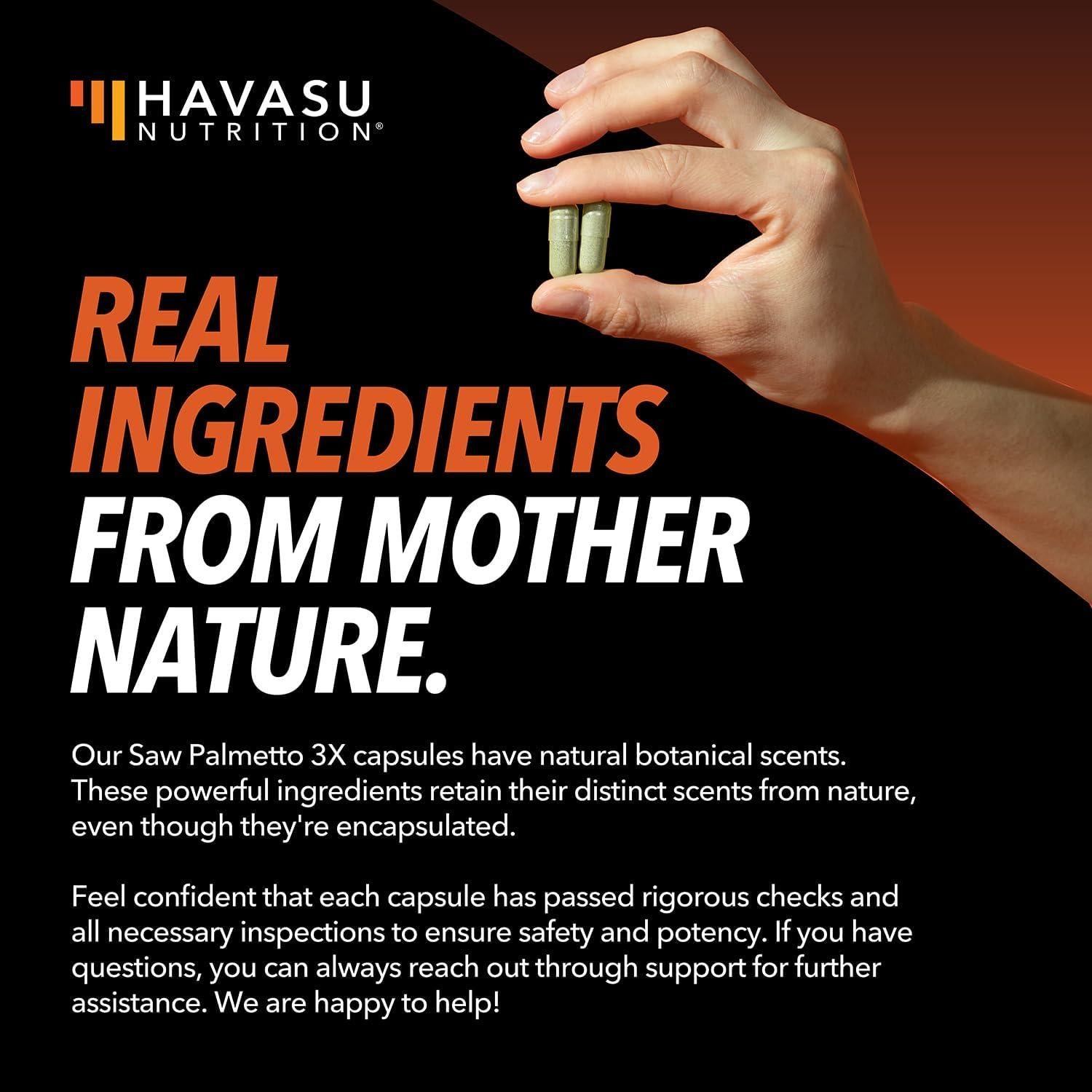 Suplemento Vegano Saw Palmetto Havasu 120 Cápsulas 3X