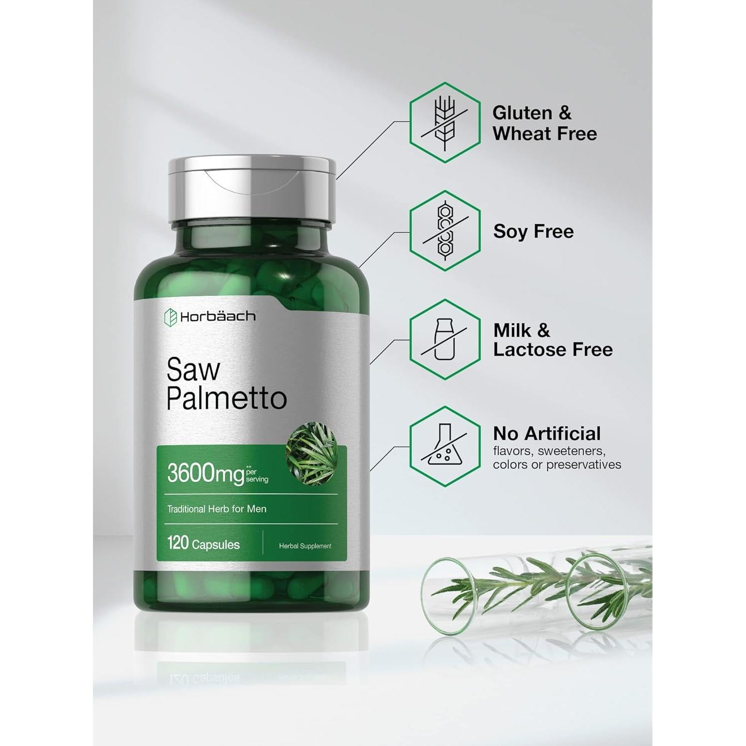 Extracto de Saw Palmetto Horbaach 120 Cápsulas 3600mg