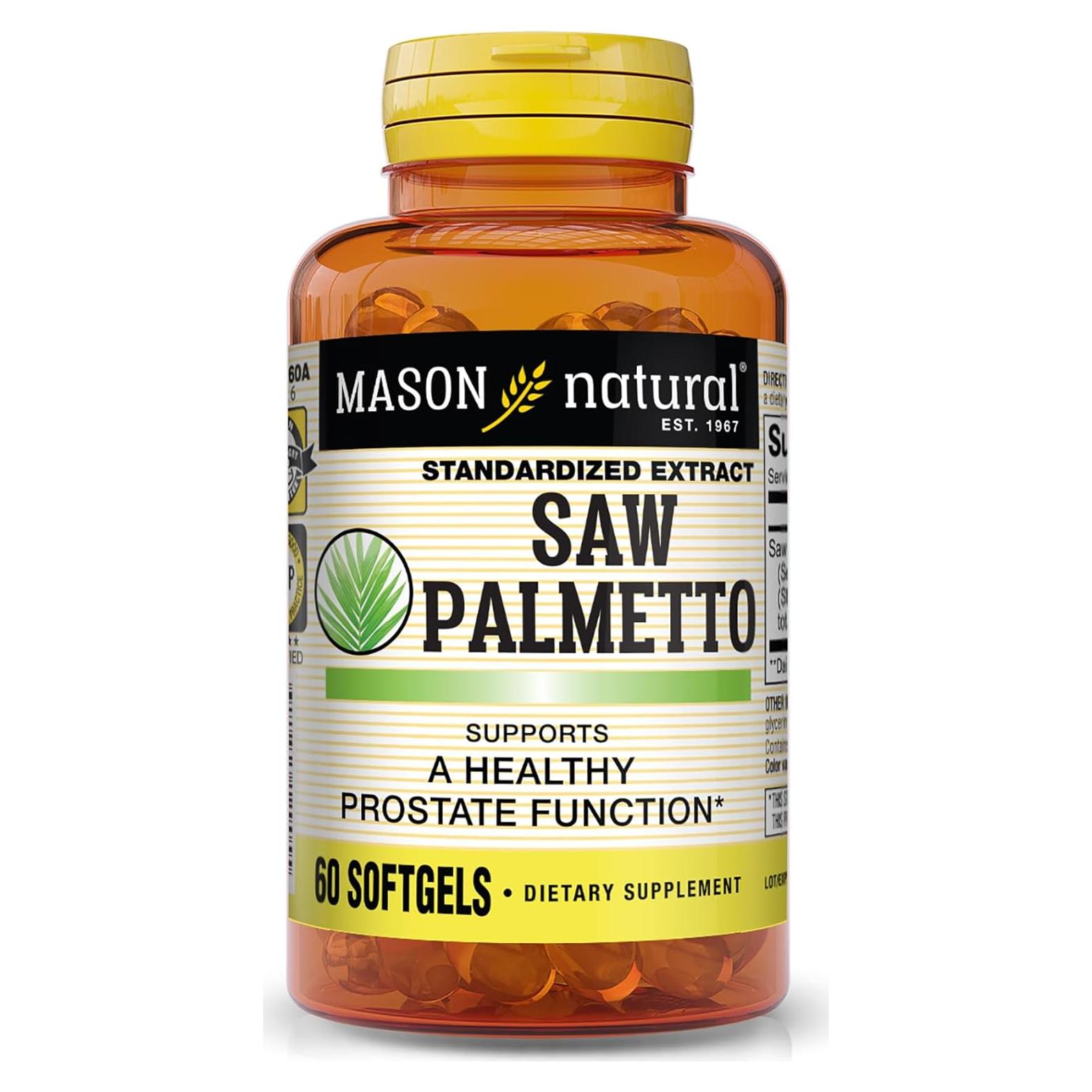 Suplemento Saw Palmetto Mason Natural 500 mg - Salud Prostática