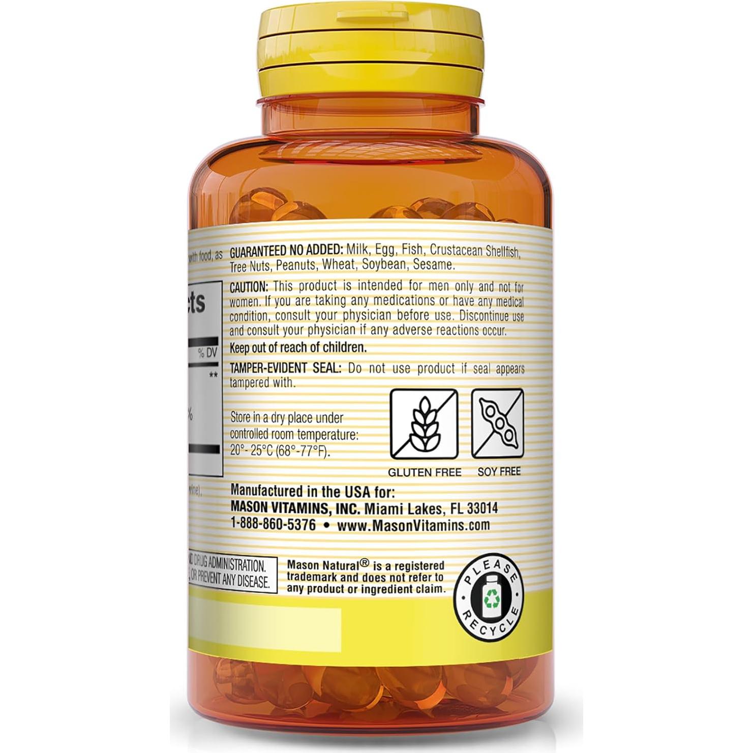 Suplemento Saw Palmetto Mason Natural 500 mg - Salud Prostática