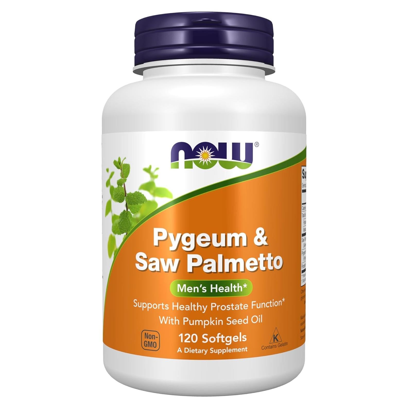 NOW Foods Suplemento Pygeum y Saw Palmetto 120 Cápsulas