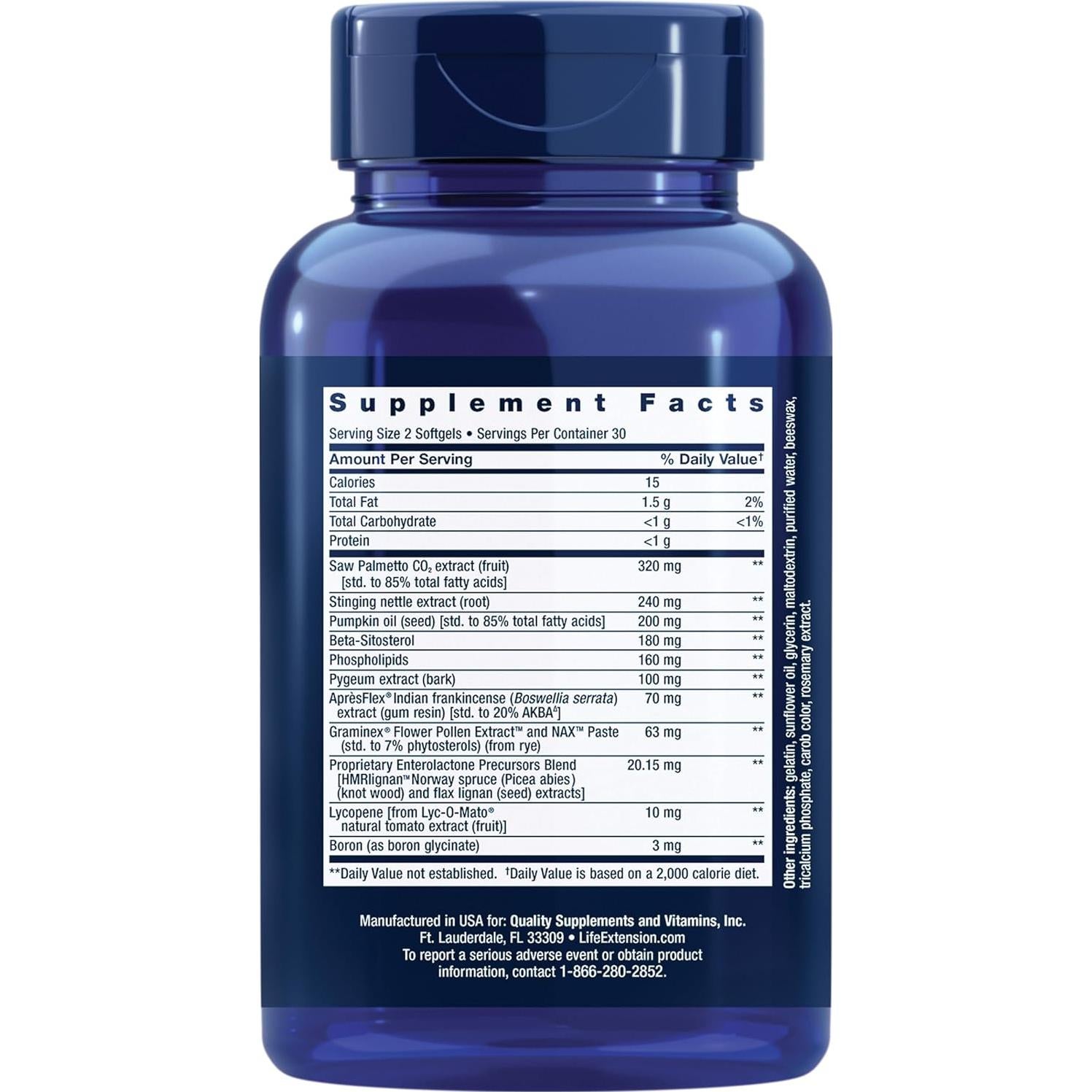 Fórmula Ultra Prostate Life Extension 60 Gelatinas Blandas