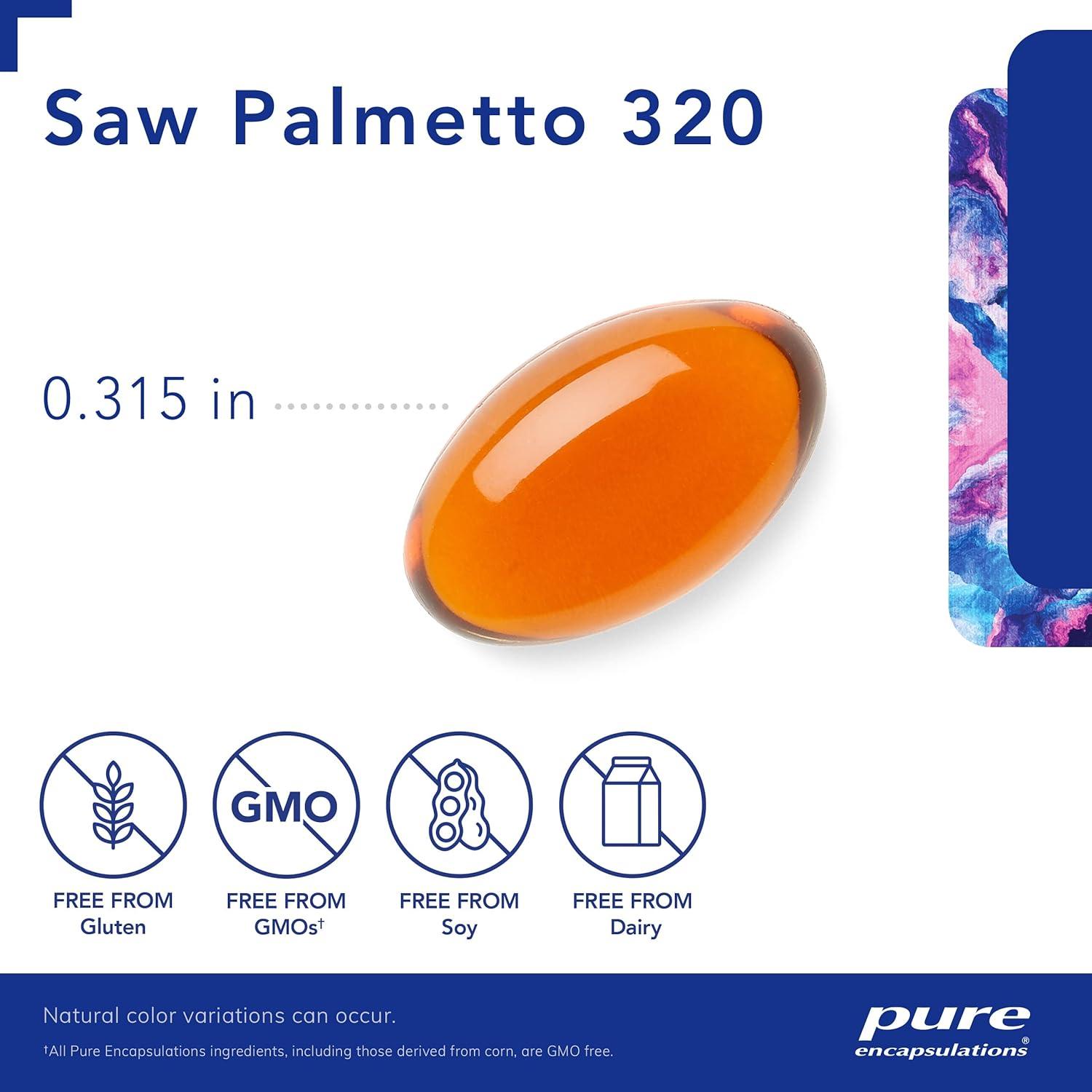 Suplemento Palma Enana 320 Pure Encapsulations 120 Cápsulas