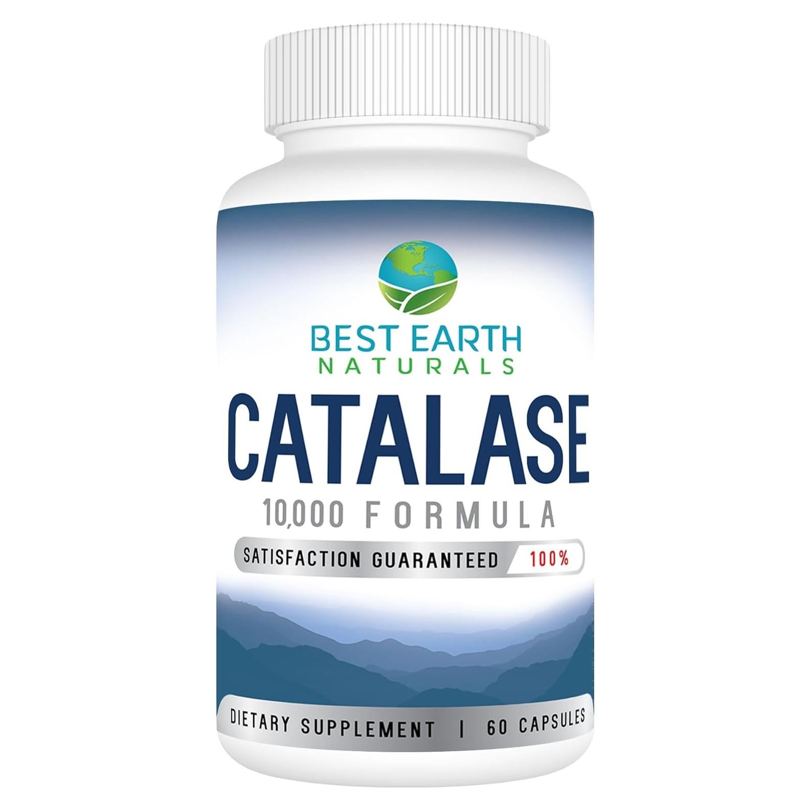 Suplemento de Catalasa Best Earth Naturals 10,000 - 60 Cápsulas