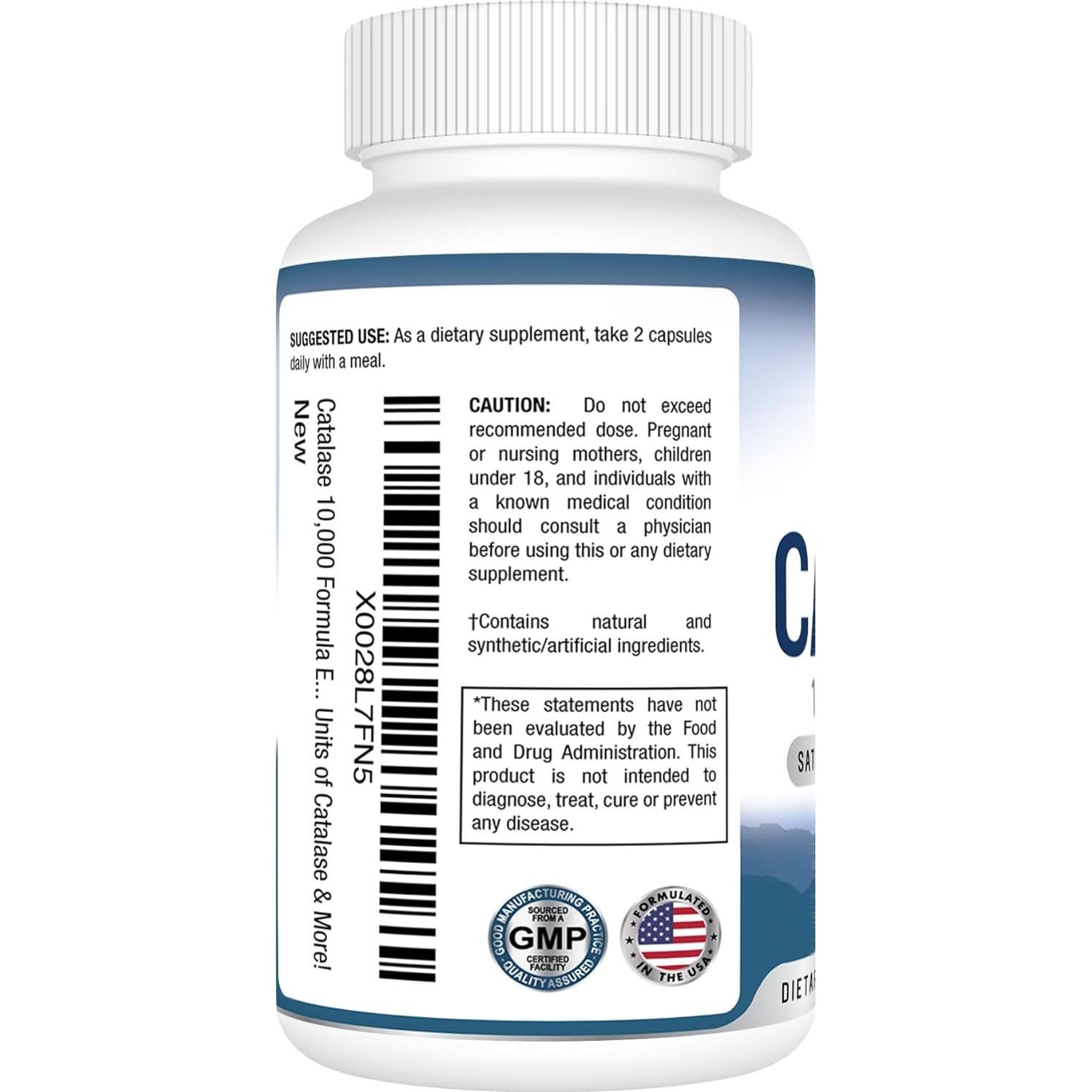 Suplemento de Catalasa Best Earth Naturals 10,000 - 60 Cápsulas