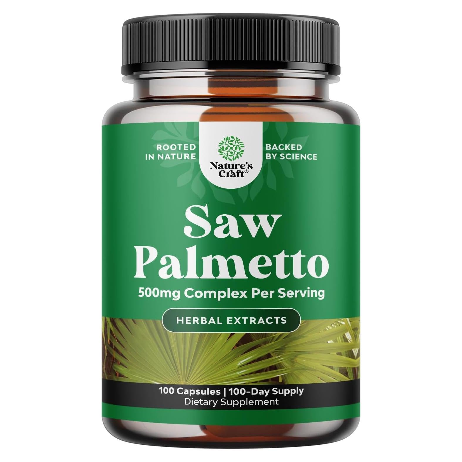 Extracto de Saw Palmetto Nature's Craft 500mg - 100 Cápsulas