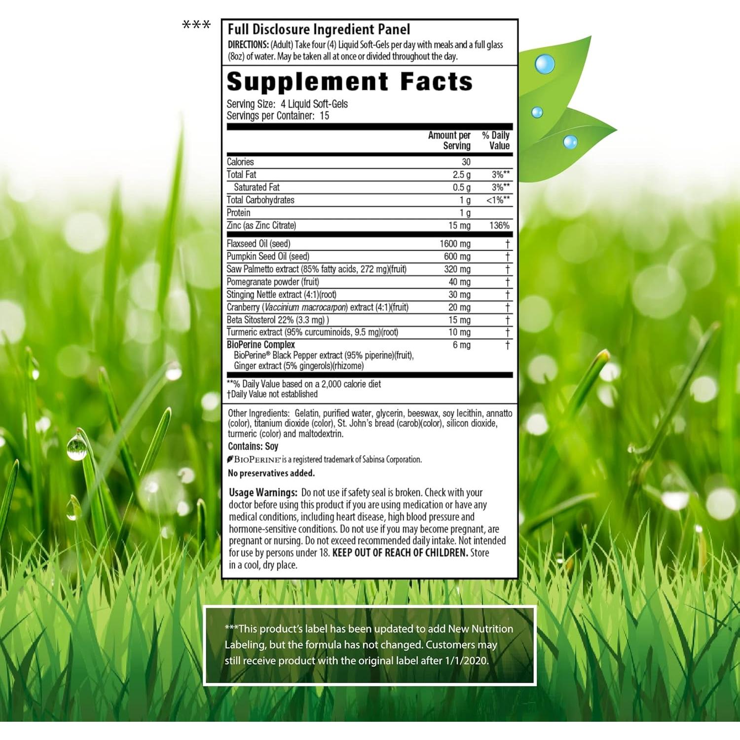 Irwin Naturals Healthy Flow Saw Palmetto 60 Gelatinas Blandas