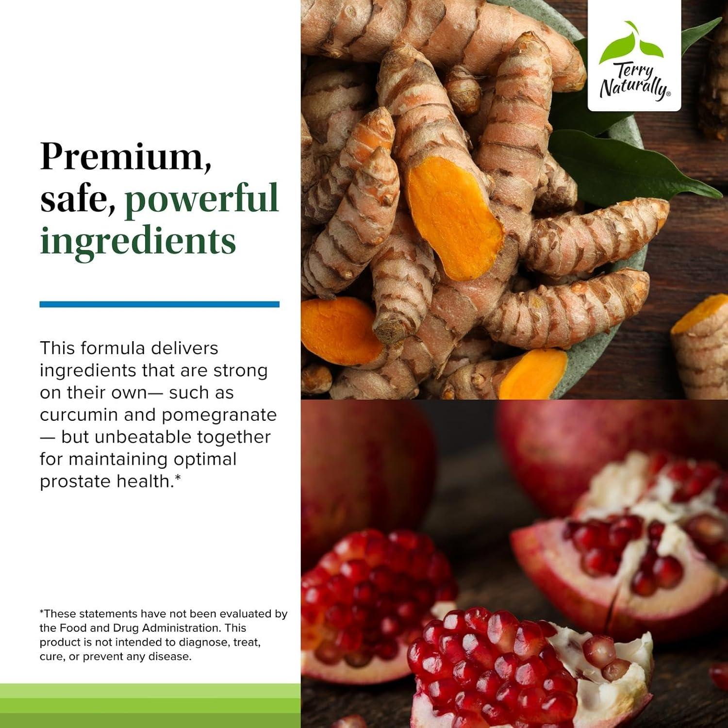 Suplemento Dietético Terry Naturally para Próstata - 60 Gelatinas Blandas con Curcumina y Extracto de Semilla de Uva