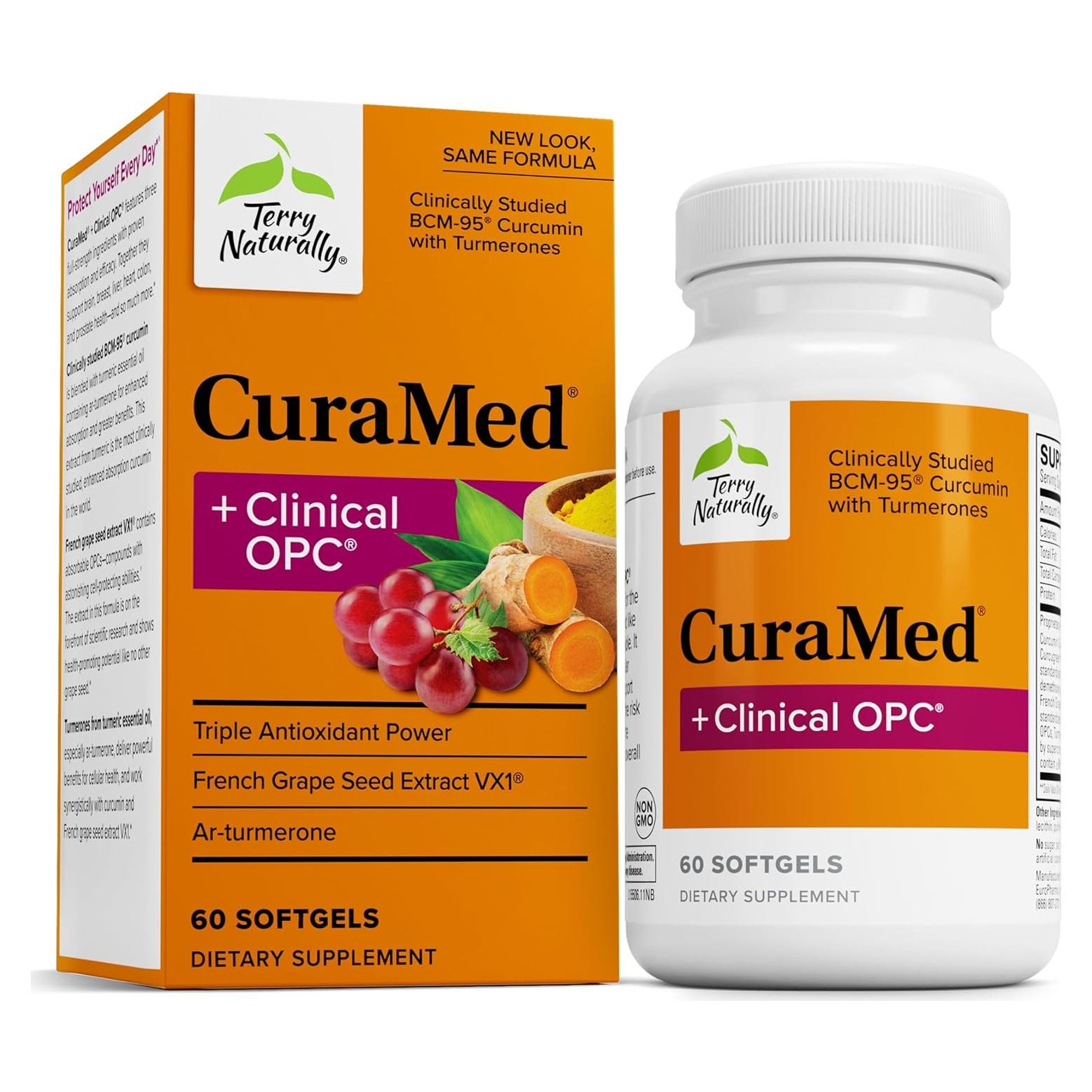 Suplemento de Cúrcuma Terry Naturally CuraMed 60 Gelatinas