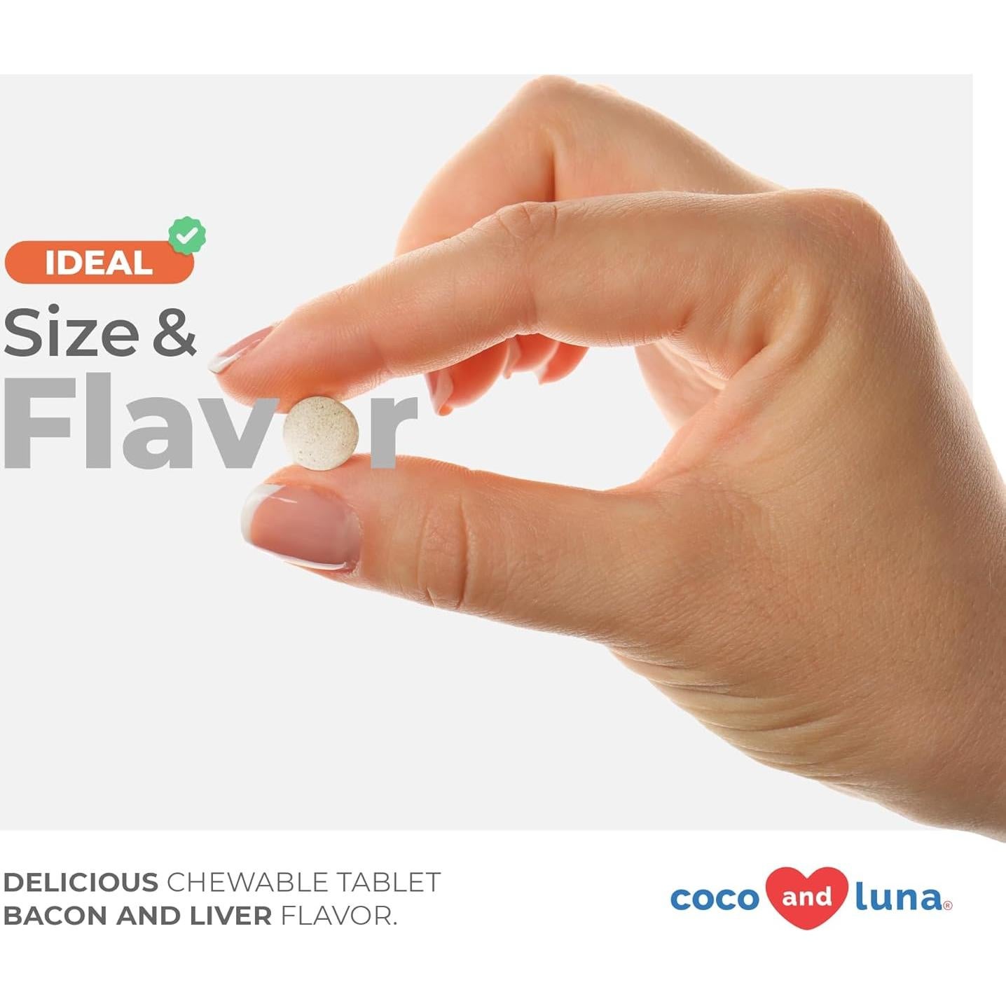 Cápsulas de Cúrcuma para Perros Coco y Luna - 120 Tabletas Masticables Antiinflamatorias