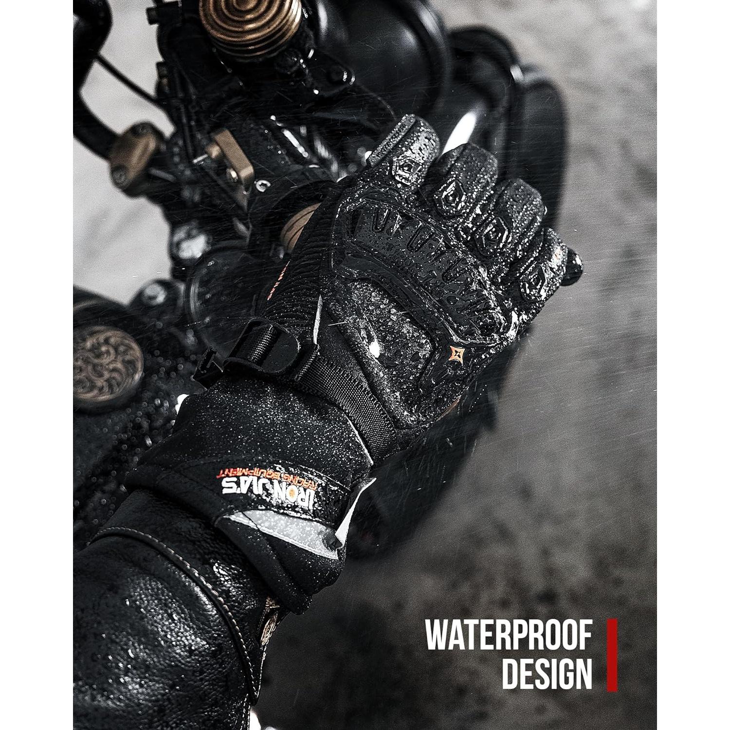 Guantes de Moto IRON JIA'S Invierno Térmicos Impermeables XXL