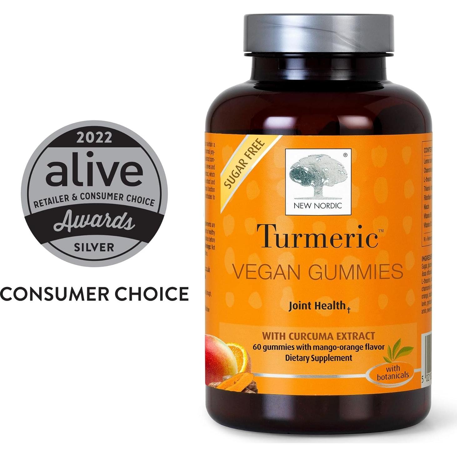 Gominolas de Cúrcuma Nuevo Nordic 300 mg Sin Azúcar 60 Unidades