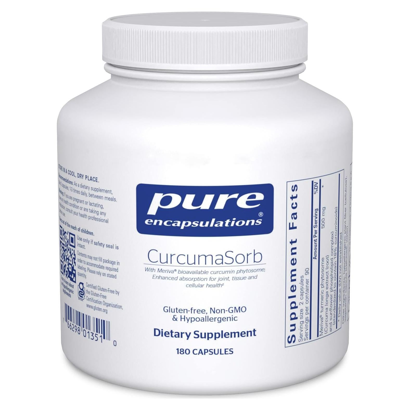 Suplemento de Curcumina Meriva Pure Encapsulations 180 Cápsulas