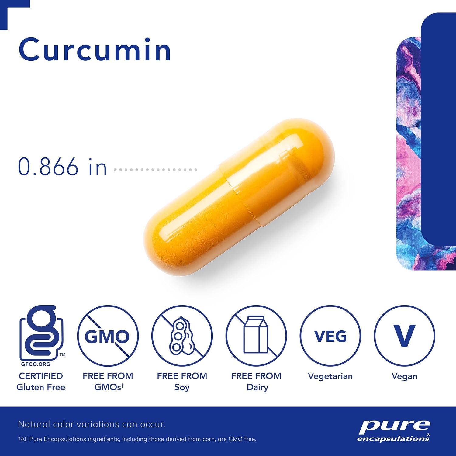 Cápsulas de Cúrcuma Pure Encapsulations 500 mg - 120 Unidades