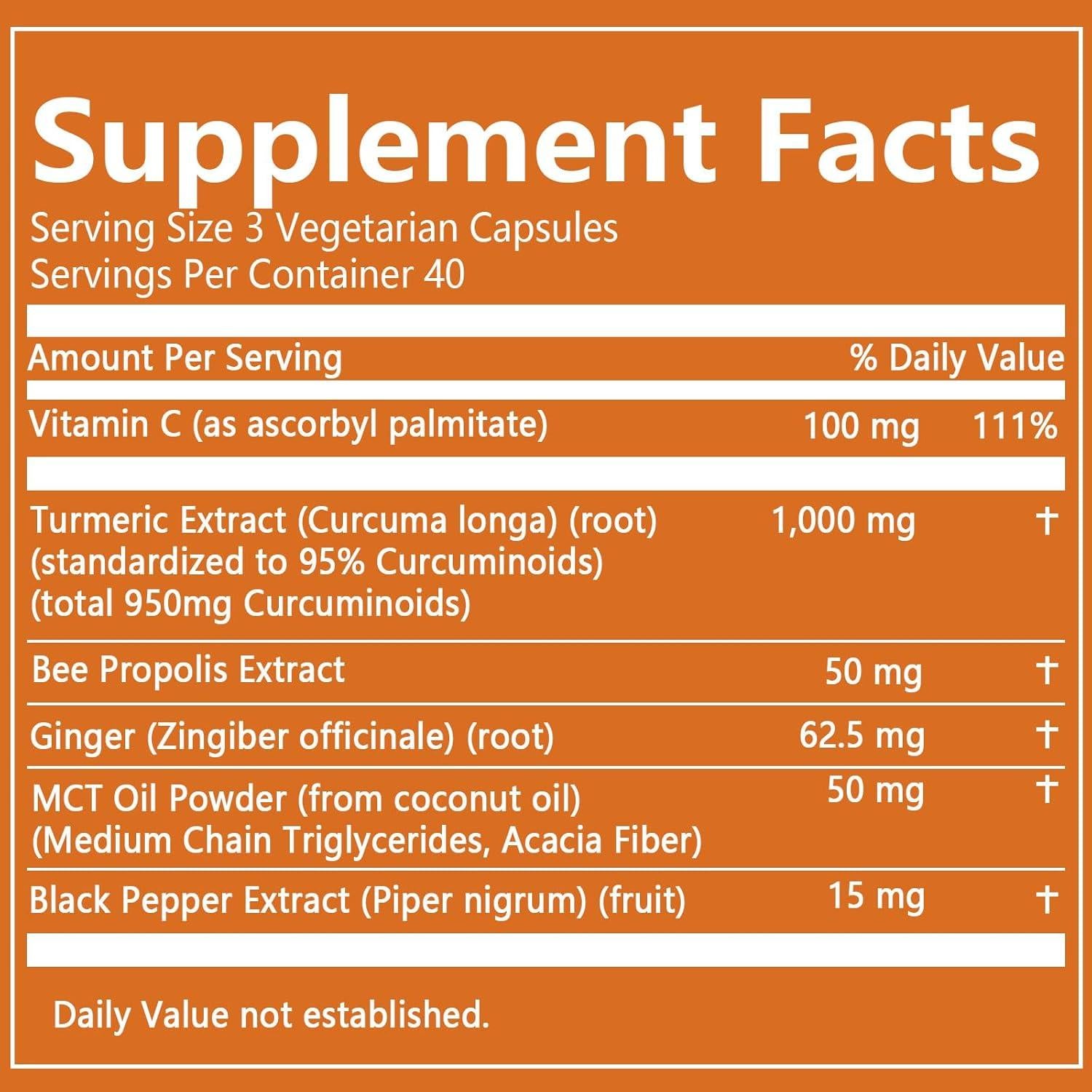 Suplemento de Cúrcuma Curcumina 1000mg ARSYCHLL 120 Cápsulas