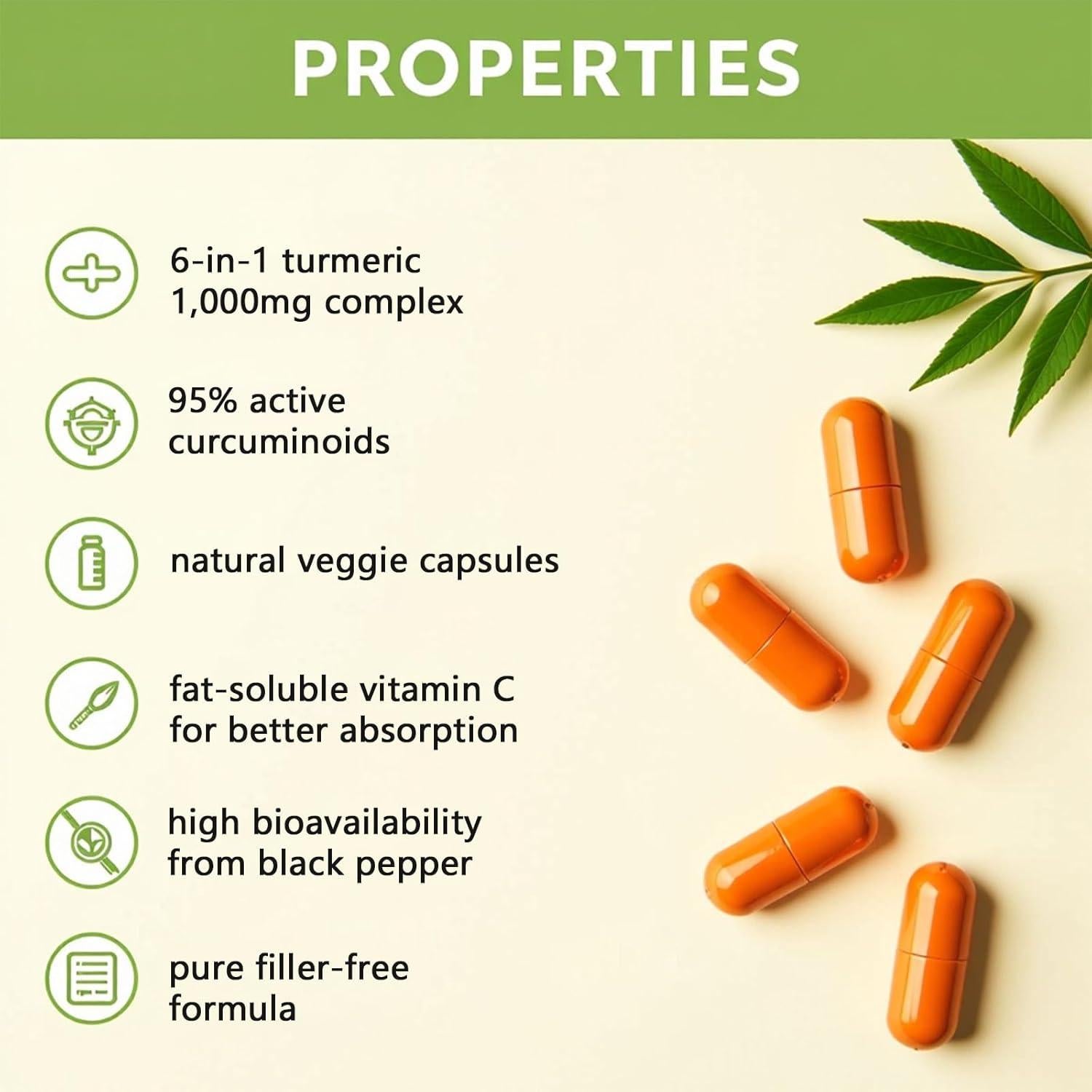 Suplemento de Cúrcuma Curcumina 1000mg ARSYCHLL 120 Cápsulas