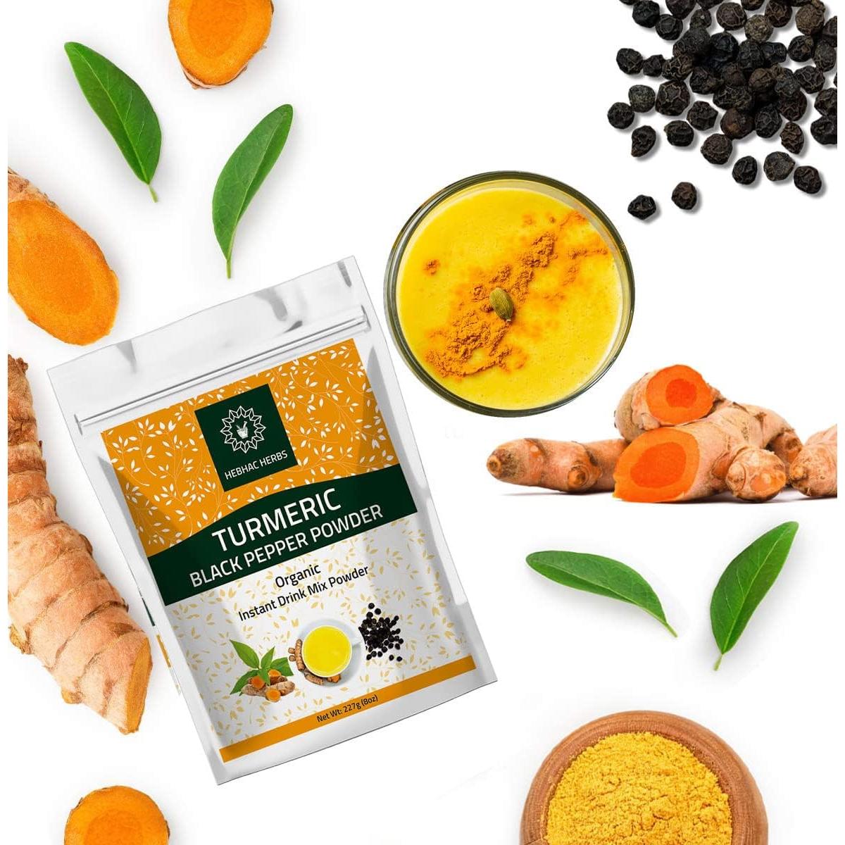 Cúrcuma Curcumina Hebhac Herbs 227g con Pimienta Negra