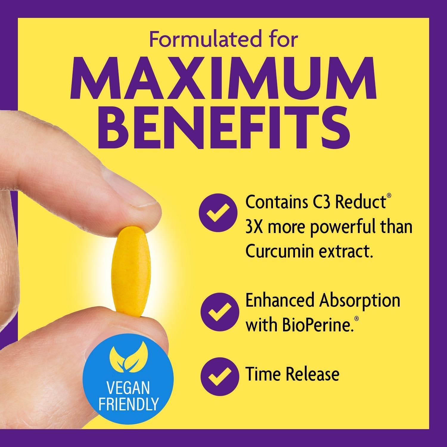 Suplemento de Cúrcuma y Curcumina InnovixLabs 100 Tabletas