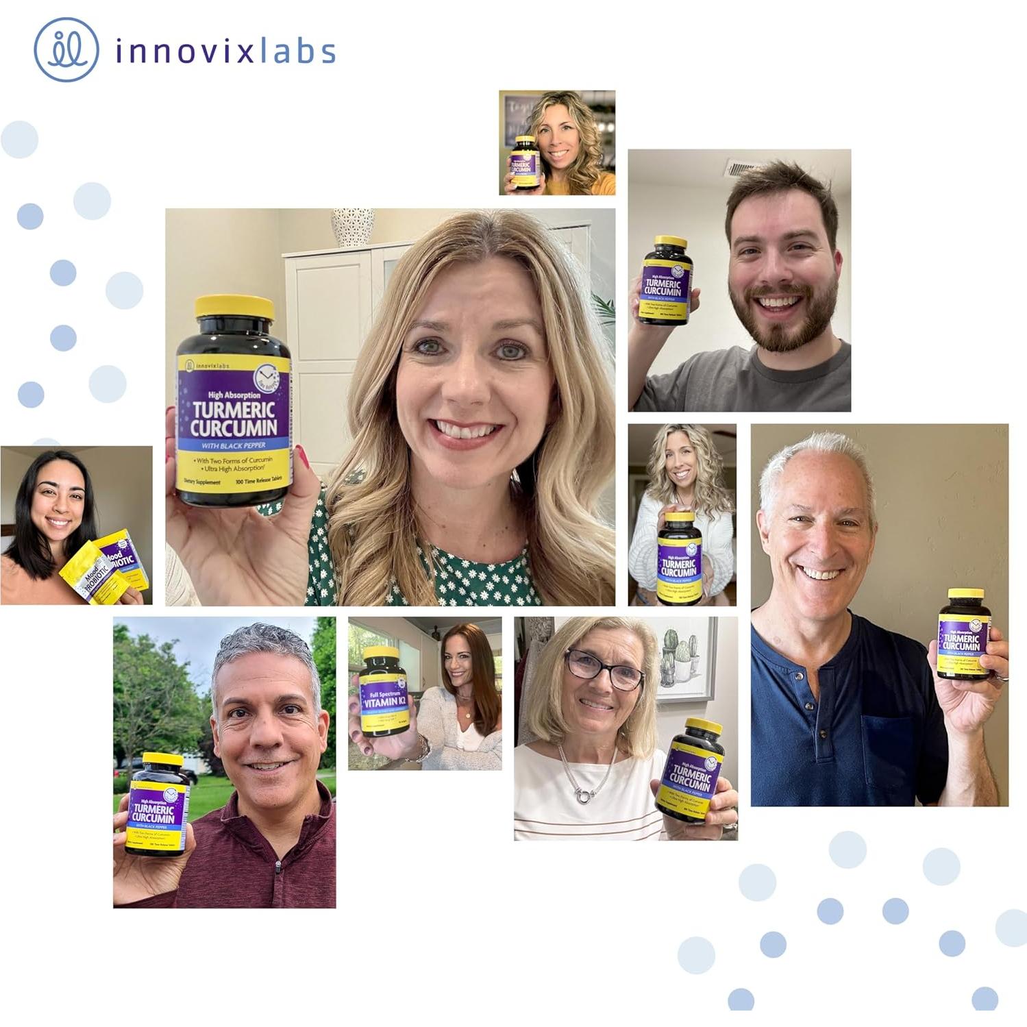 Suplemento de Cúrcuma y Curcumina InnovixLabs 100 Tabletas