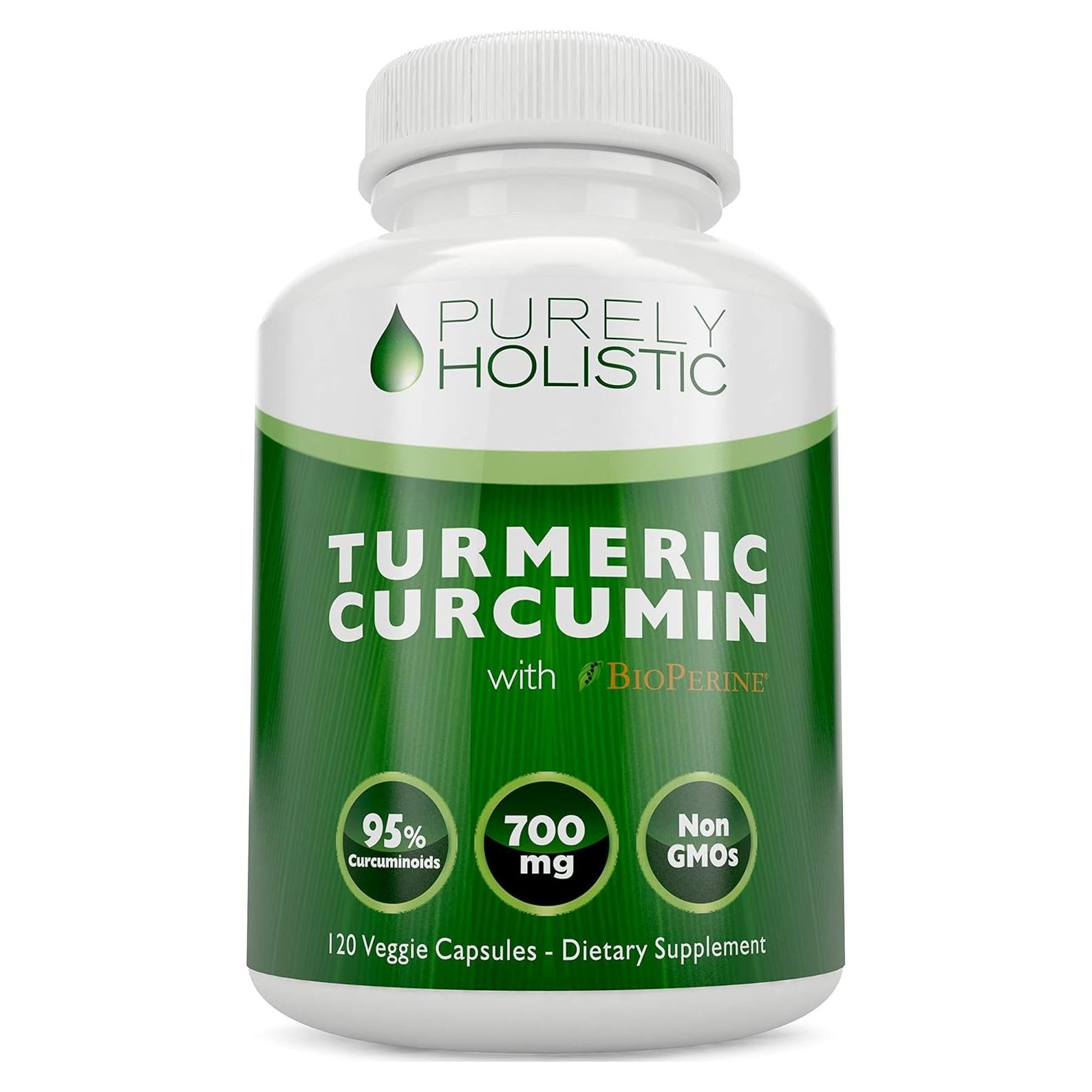 Cápsulas Veganas de Cúrcuma Curcumina Purely Holistic 700mg