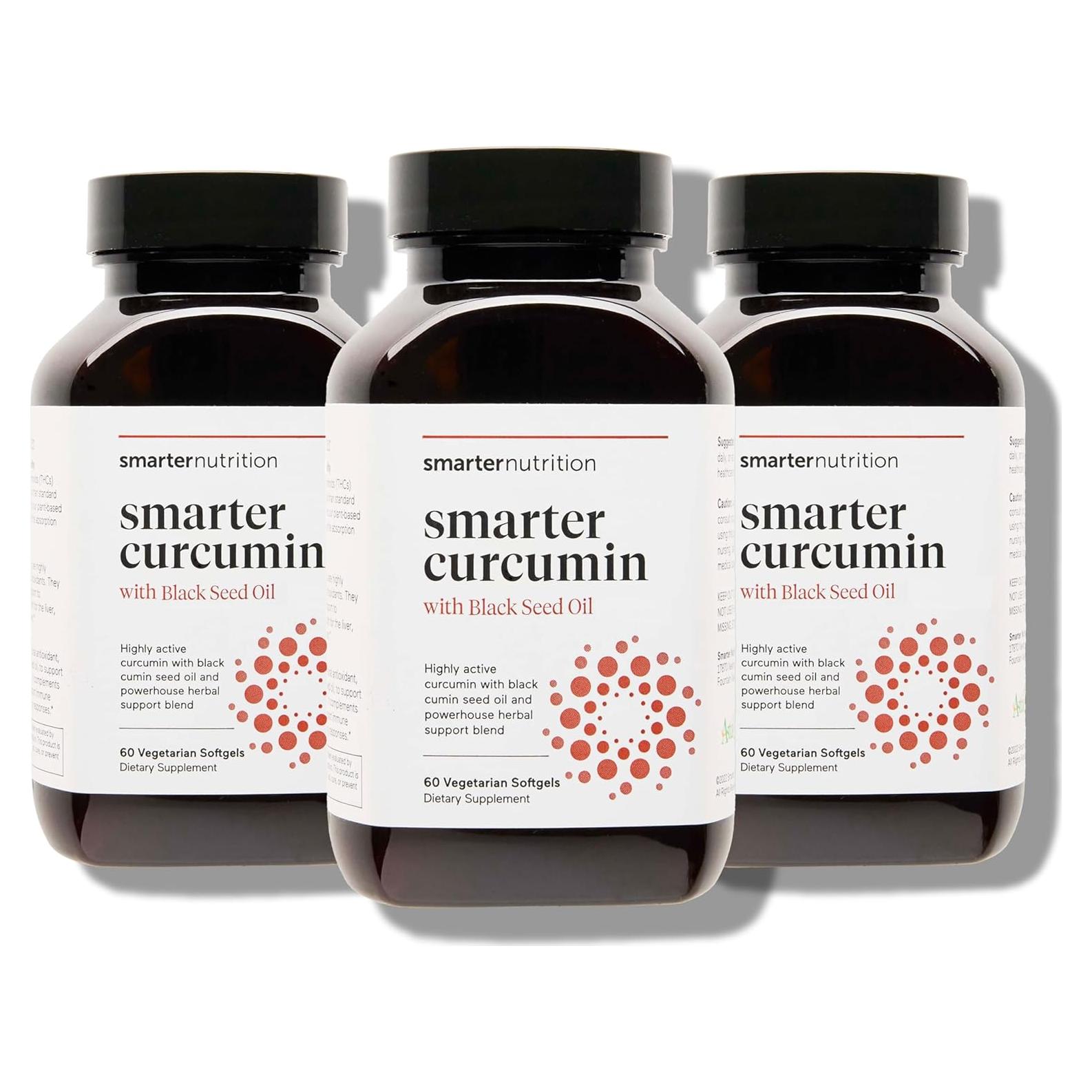 Suplemento de Curcumina Smarter Nutrition 400 mg Vegano 180 Ct