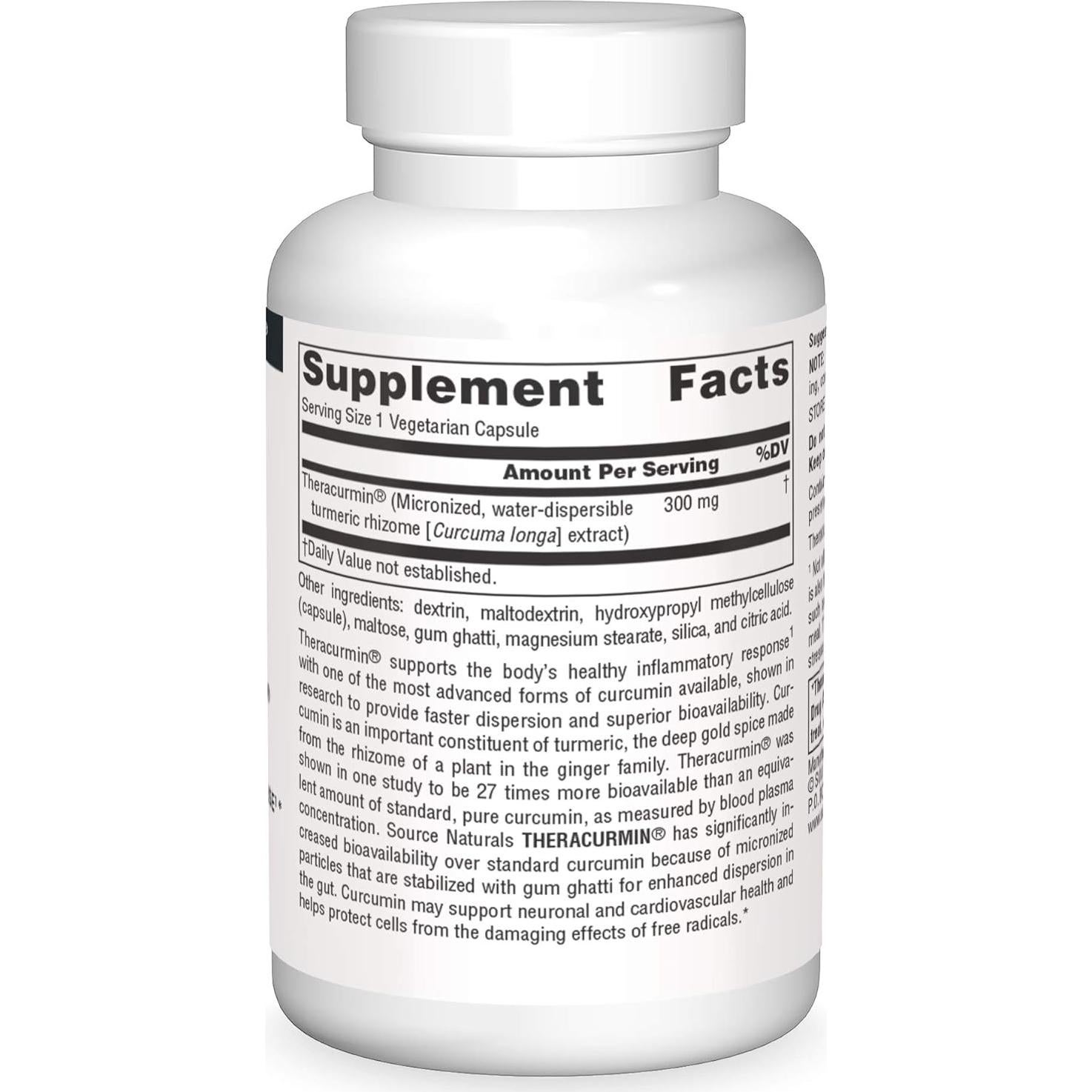 Source Naturals Theracurmin 300 mg - 60 Cápsulas Vegetarianas