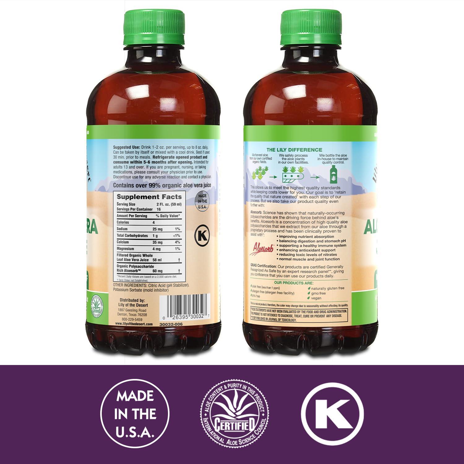 Jugo de Aloe Vera Lirio del Desierto 946 ml - Salud Digestiva