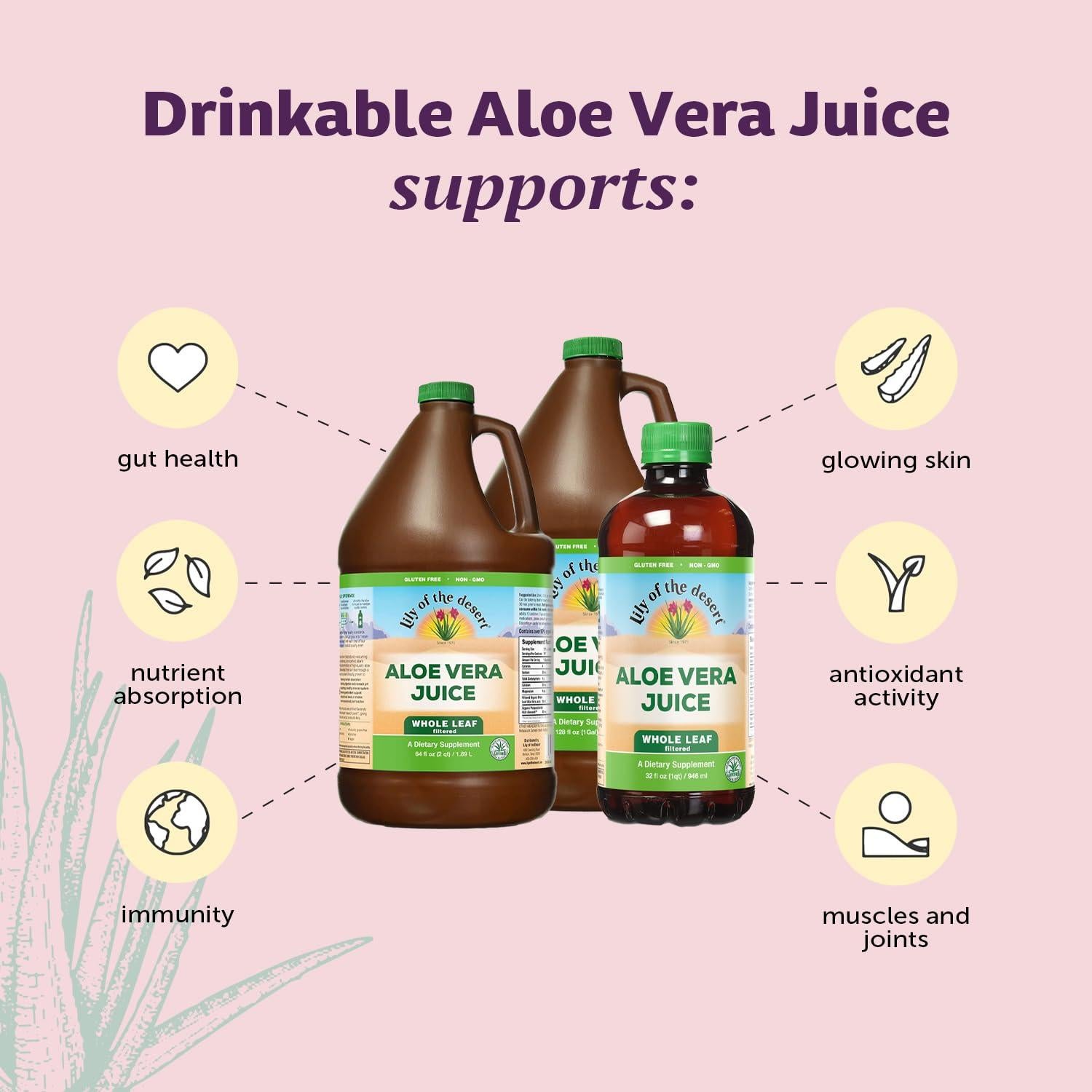 Jugo de Aloe Vera Lirio del Desierto 946 ml - Salud Digestiva