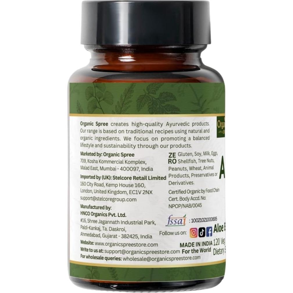 Tabletas de Aloe Vera Orgánico 120 unidades - Organic Spree