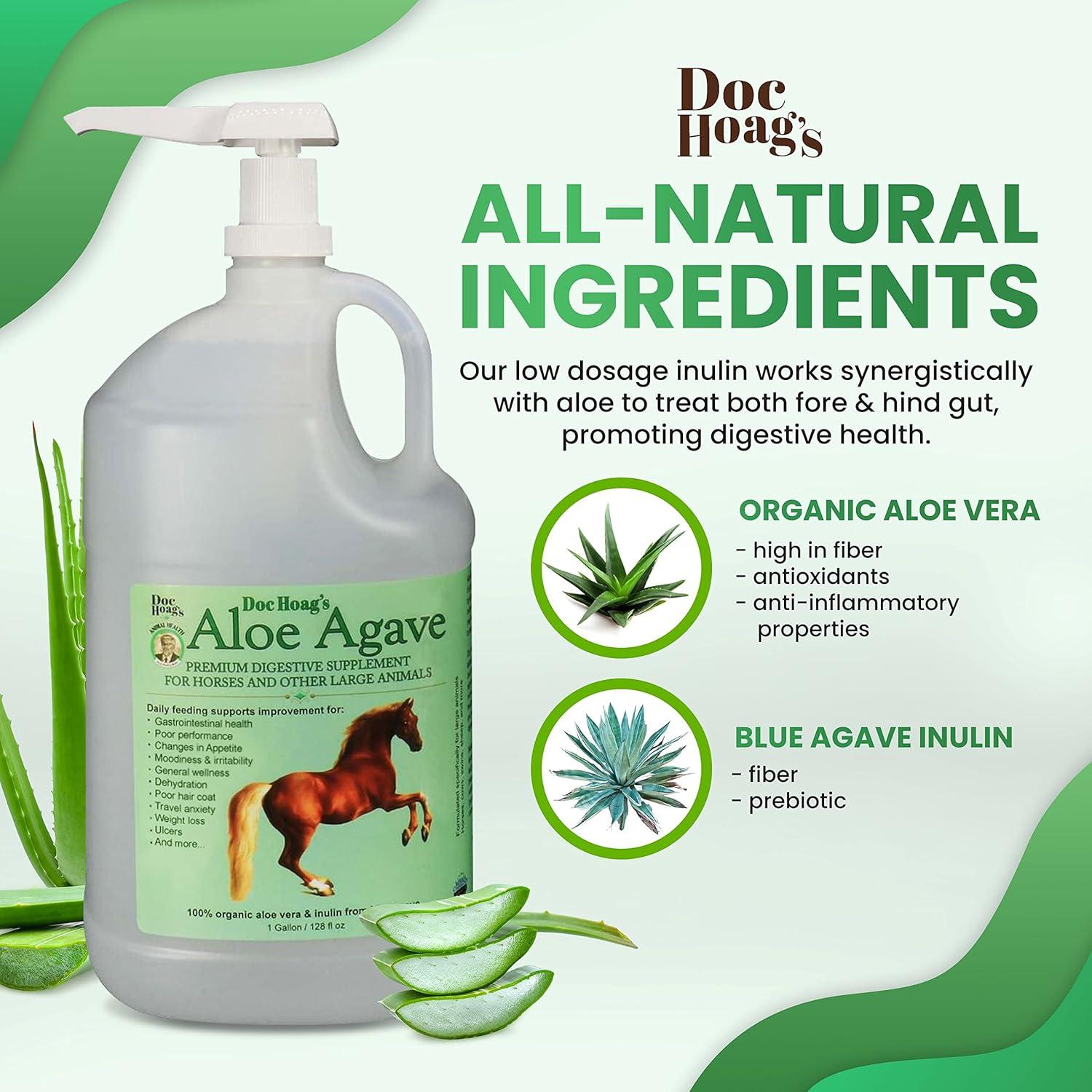 Suplemento Digestivo Aloe Vera Agave Doc Hoag 3.78L para Caballos