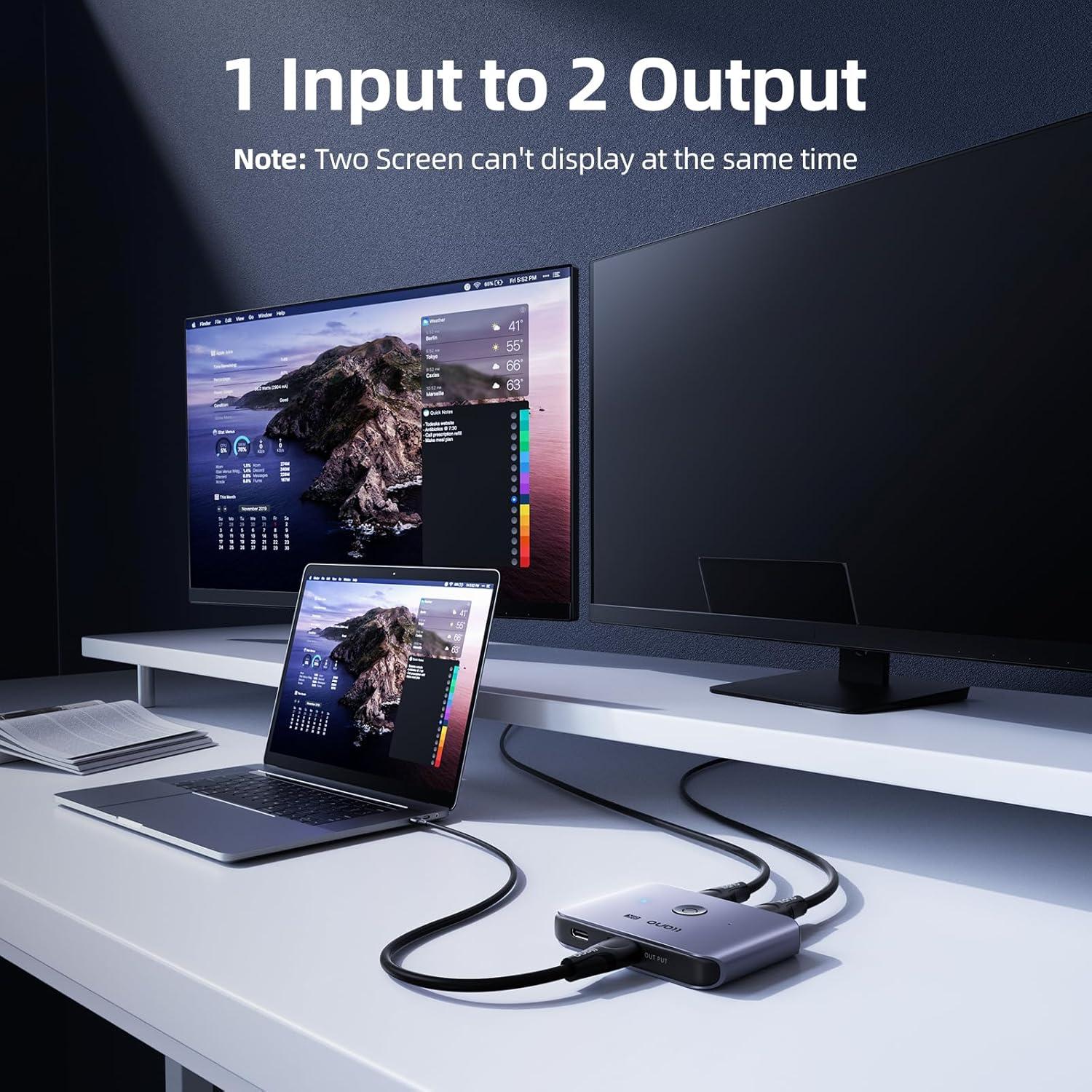 Switch HDMI 2.1 llano 8K 4K@120Hz Selector Aluminio