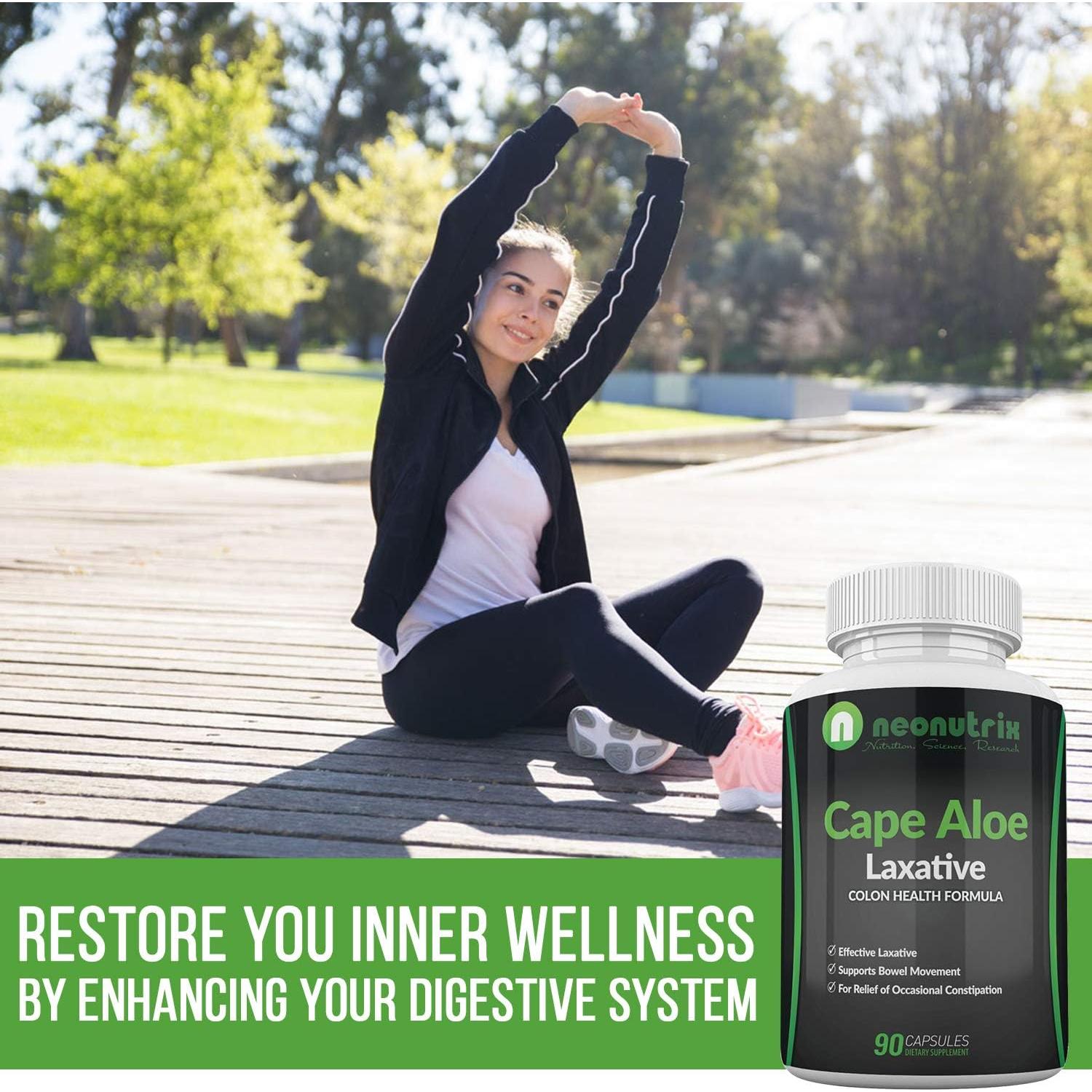 Laxante Natural de Aloe Cape Neonutrix - 90 Cápsulas - Alivio Estreñimiento
