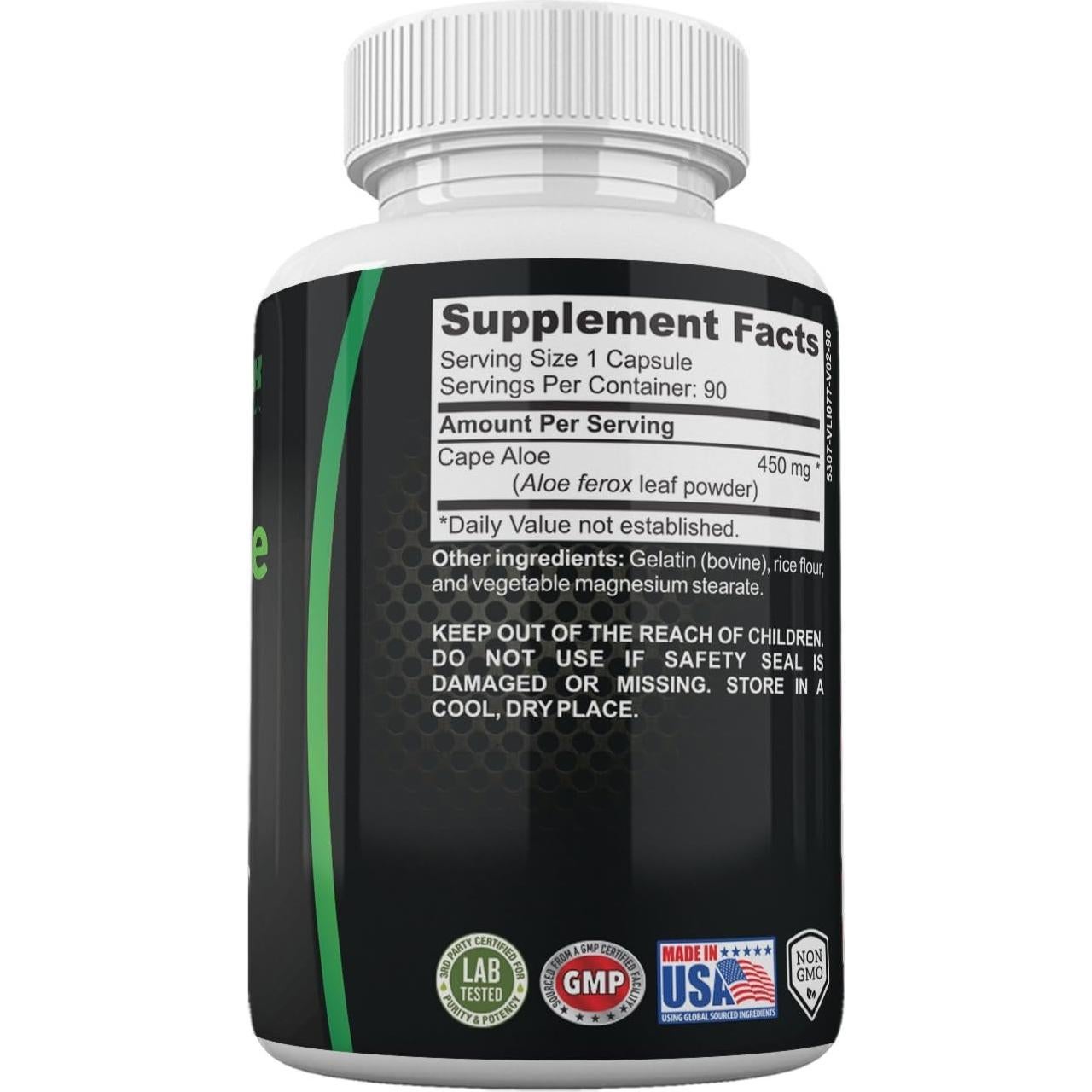 Laxante Natural de Aloe Cape Neonutrix - 90 Cápsulas - Alivio Estreñimiento