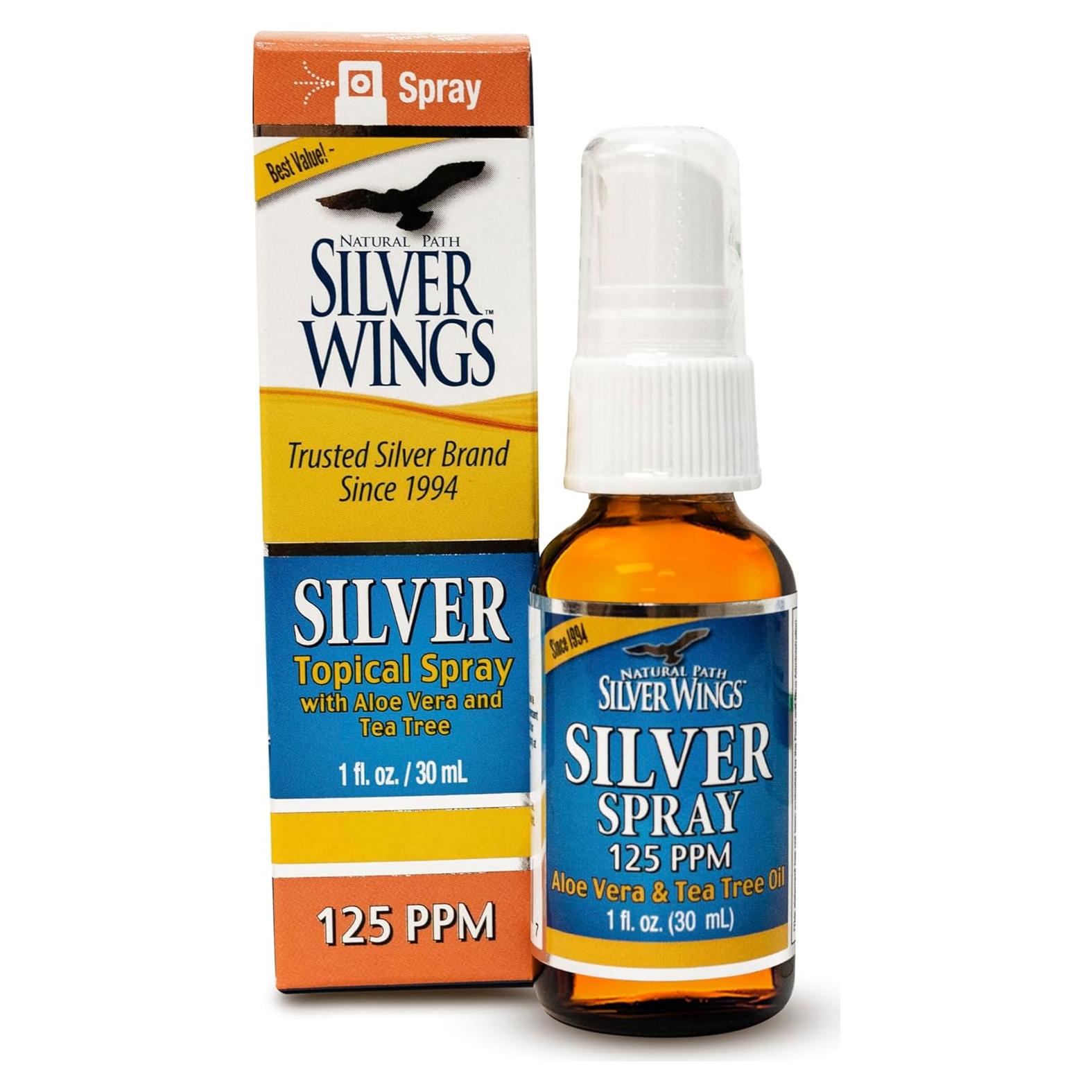 Spray Tópico de Plata 125ppm Natural Path con Aloe y Árbol de Té - 30ml