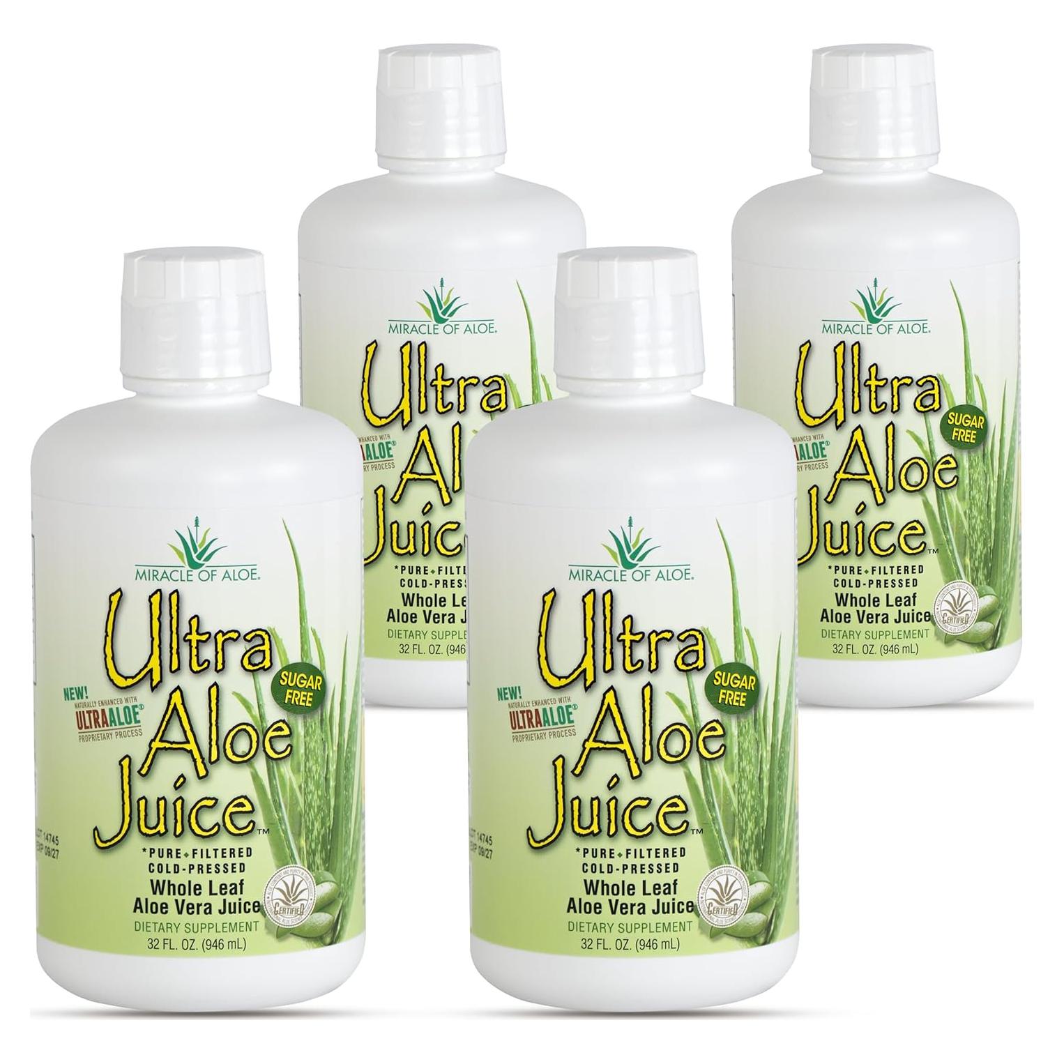 Jugo de Aloe Vera Milagro de Aloe Ultra 1 L, 99.75% Puro
