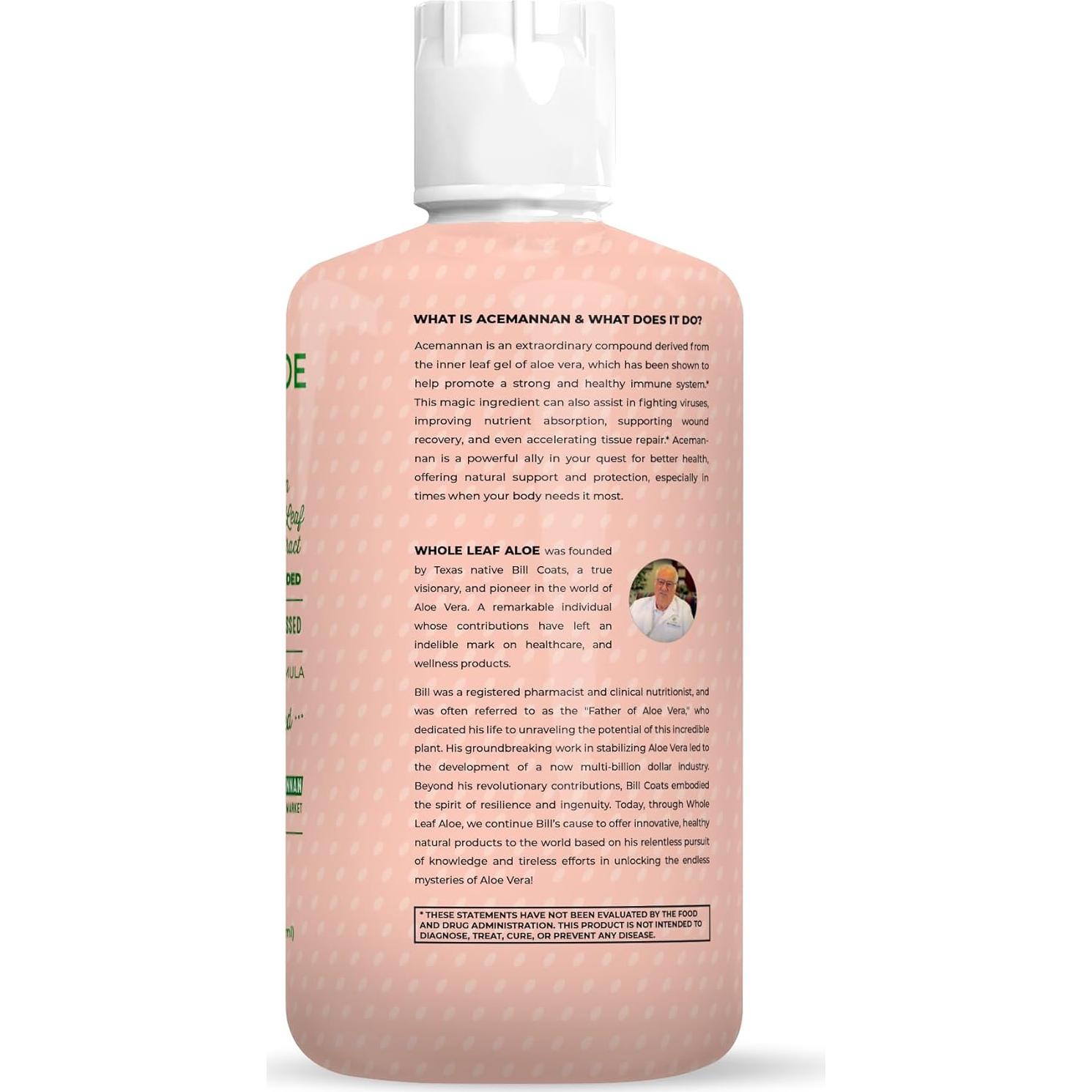 Jugo de Aloe Vera Orgánico Whole Leaf 946 ml - Sabor Kiwiberry