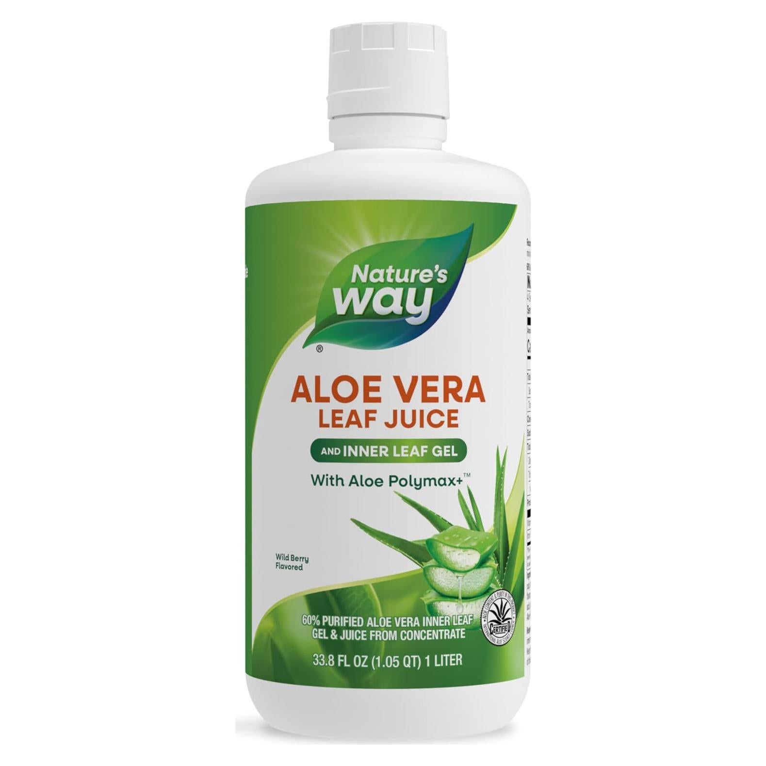 Jugo de Aloe Vera Nature's Way 1000 ml con Aloe PolyMax+