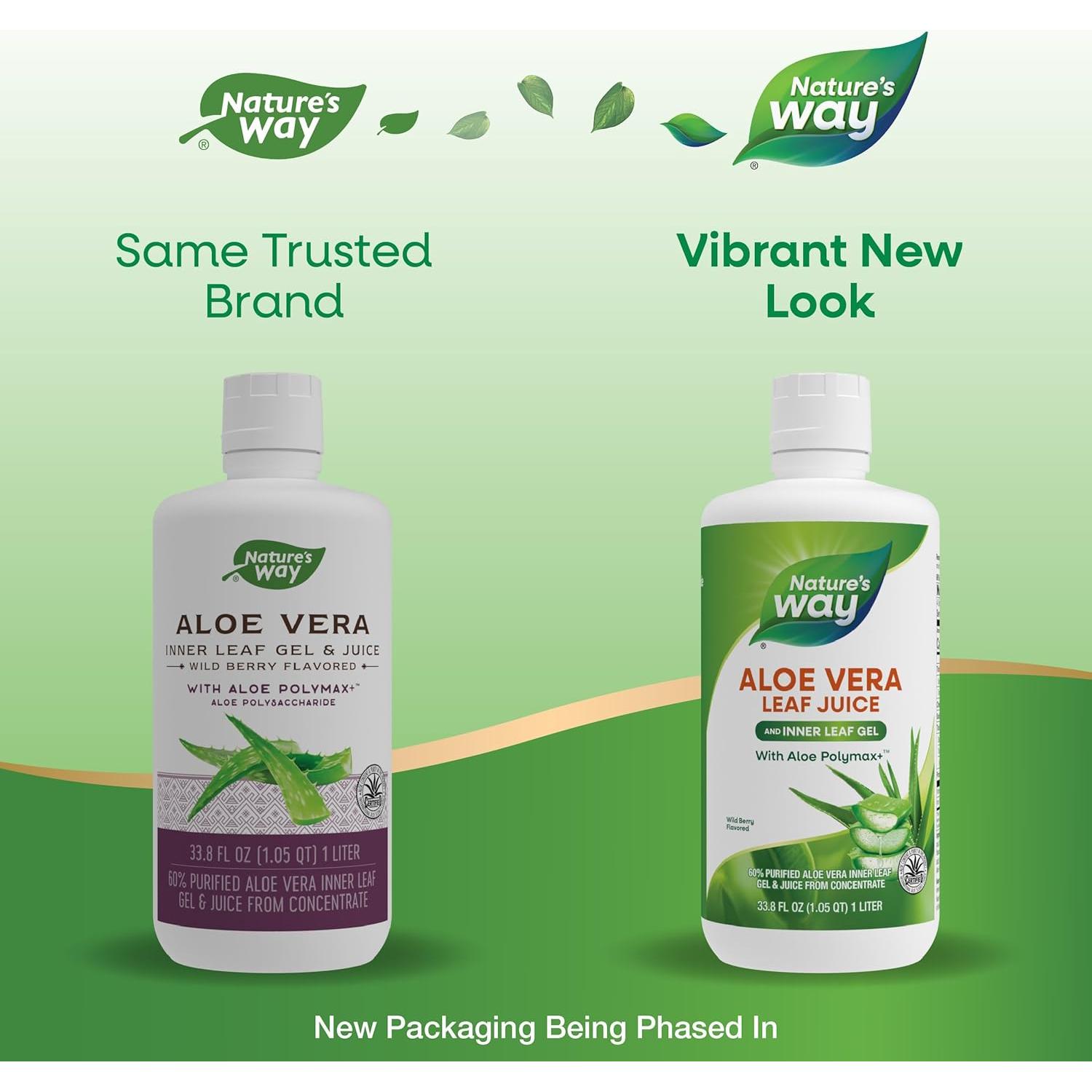 Jugo de Aloe Vera Nature's Way 1000 ml con Aloe PolyMax+