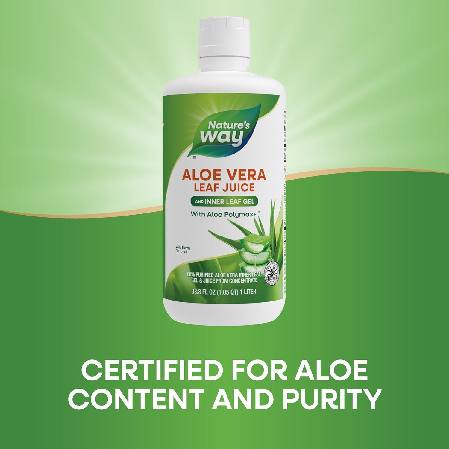 Jugo de Aloe Vera Nature's Way 1000 ml con Aloe PolyMax+