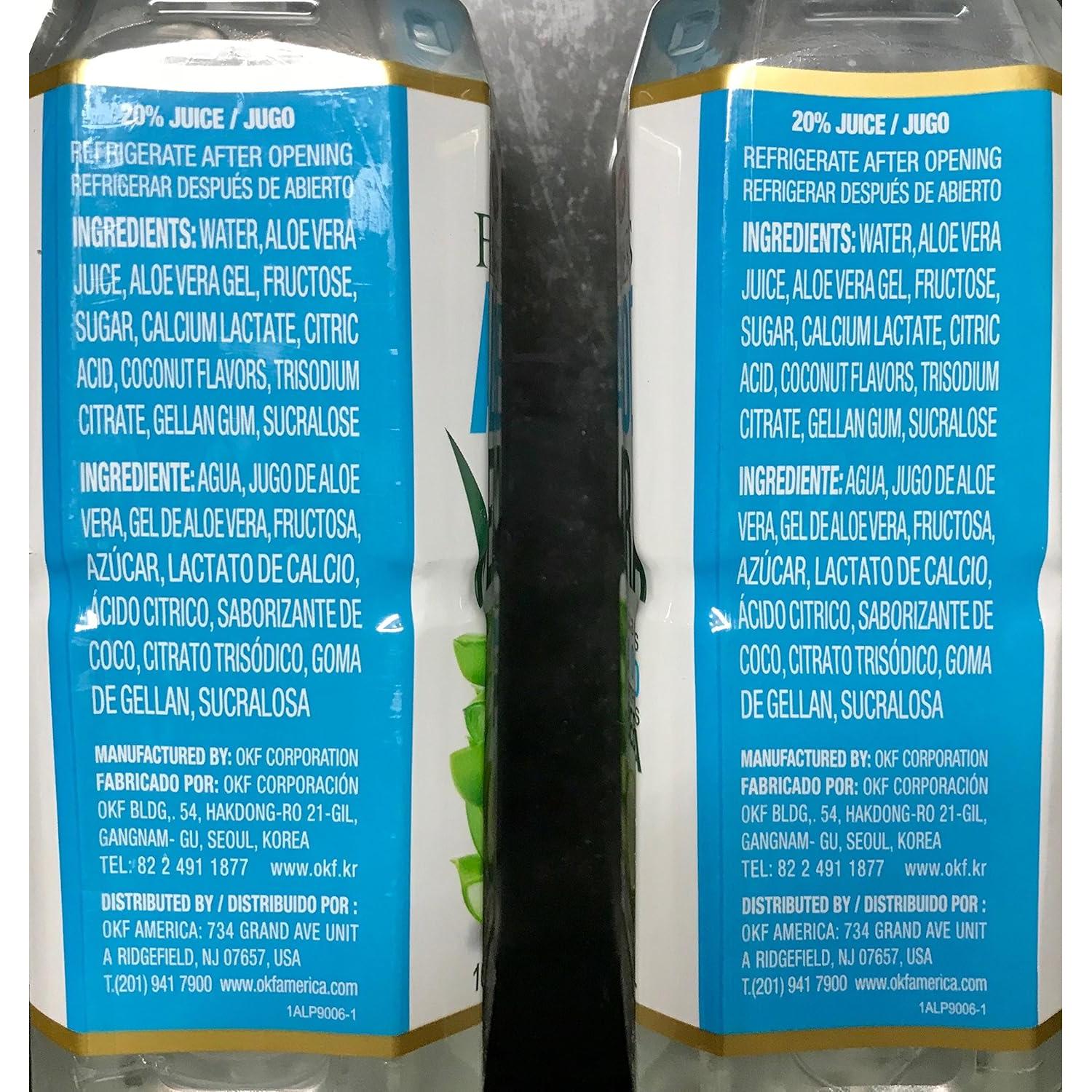 Bebida de Aloe Vera OKF Coco - Paquete de 10 Botellas 500ml