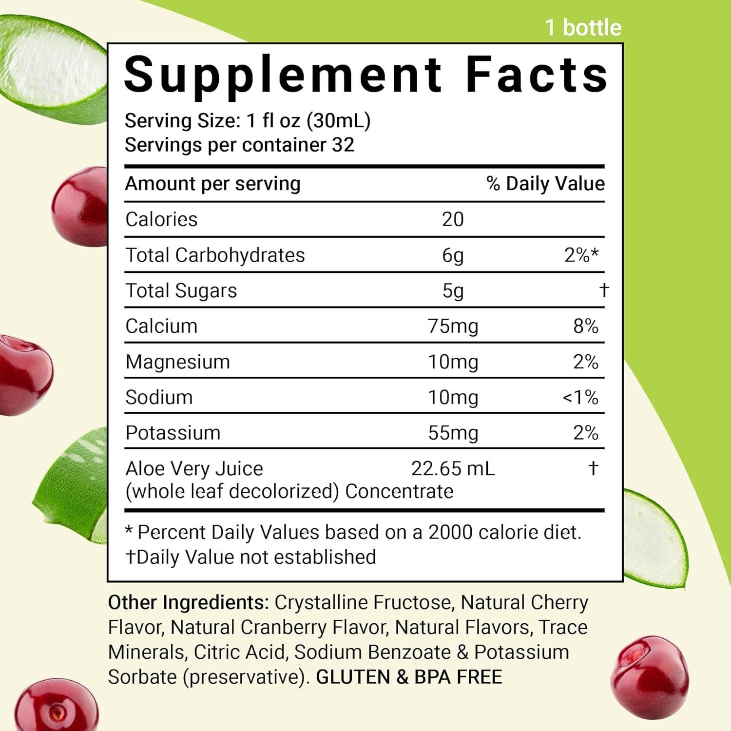 Jugo de Aloe Vera Orgánico Aloe Life Cereza Baya 2L